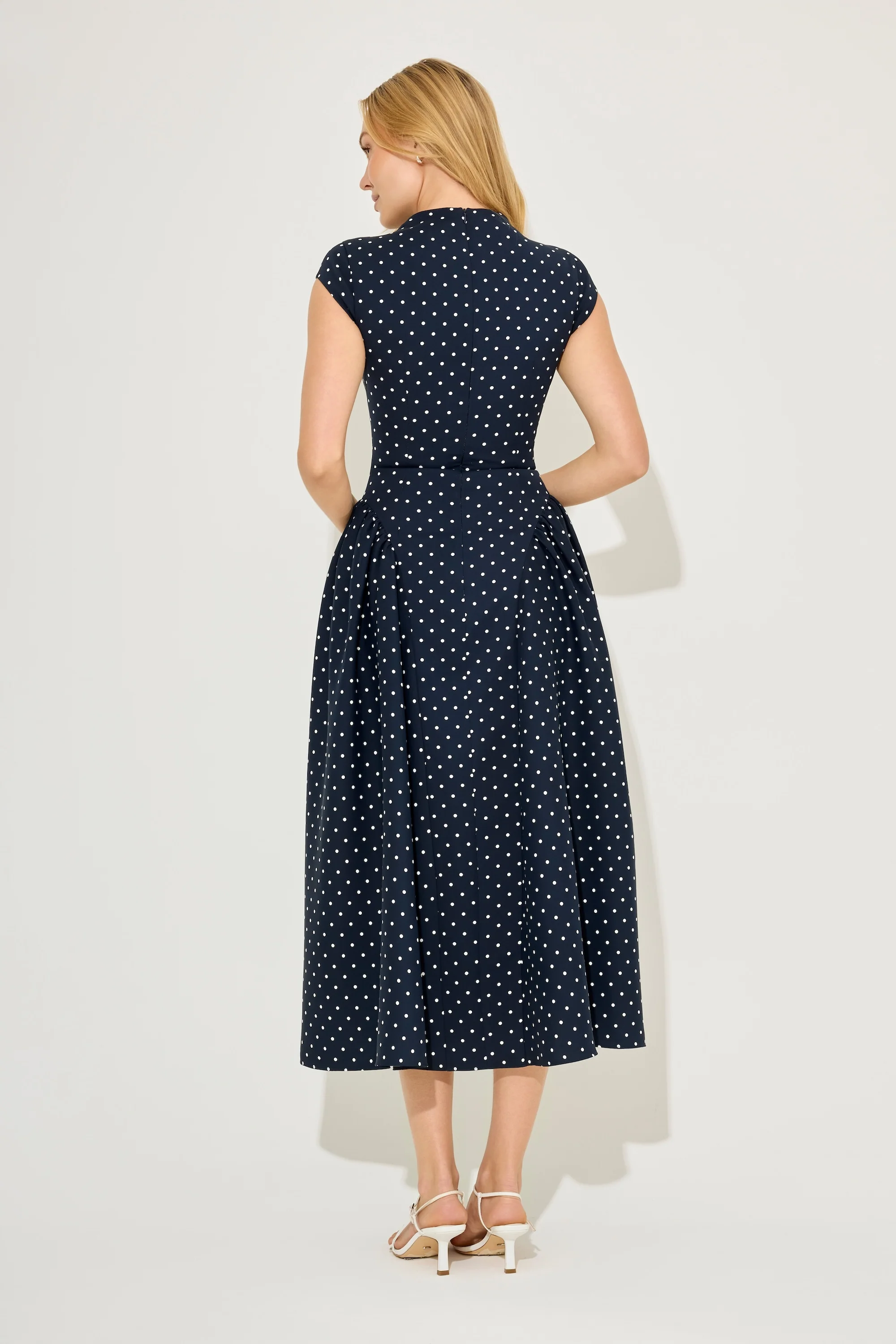 Cap Sleeve Gathered Midi Dress - Image 4