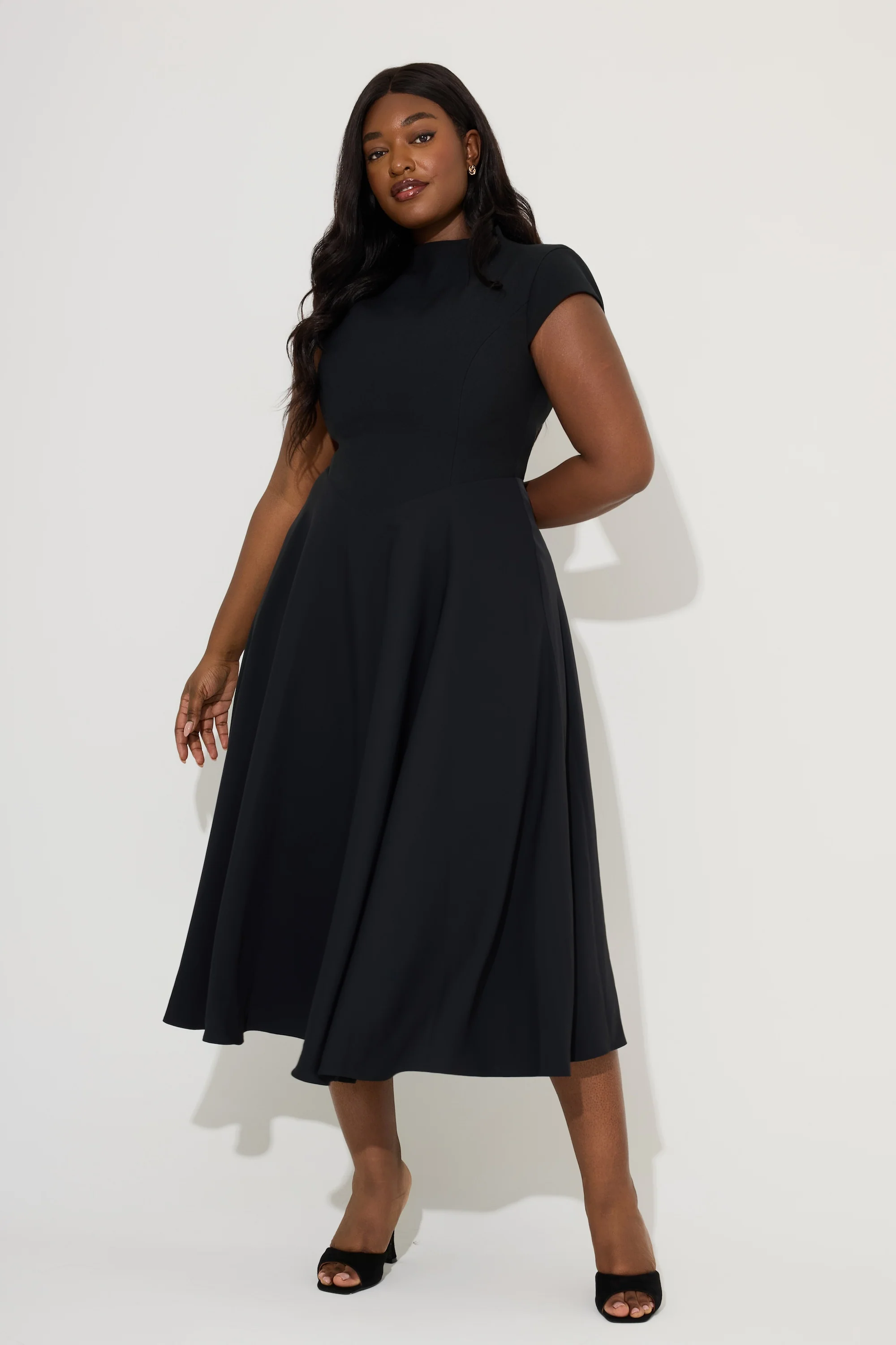 Cap Sleeve Midi Dress - Image 5
