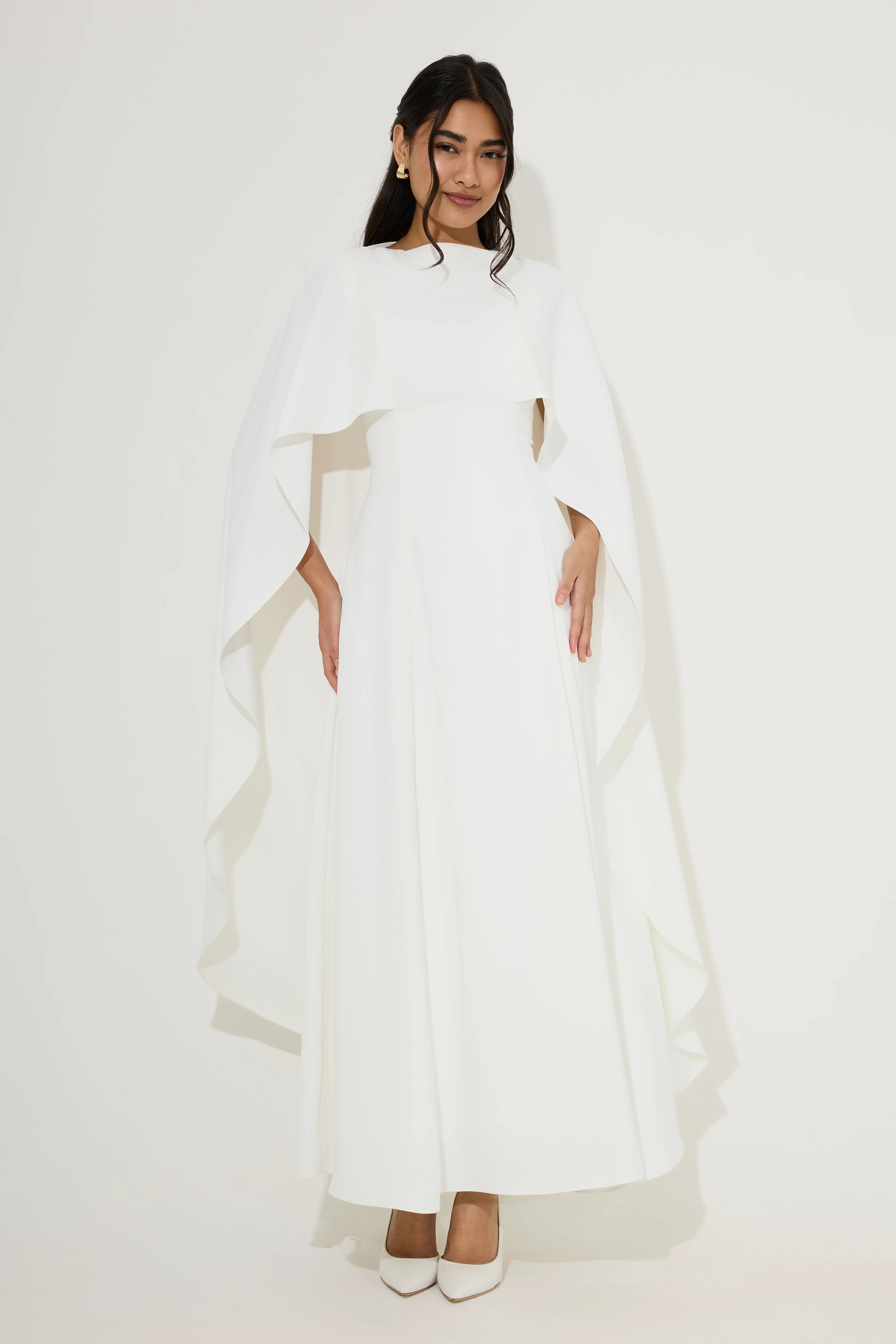 Cape Midi Dress