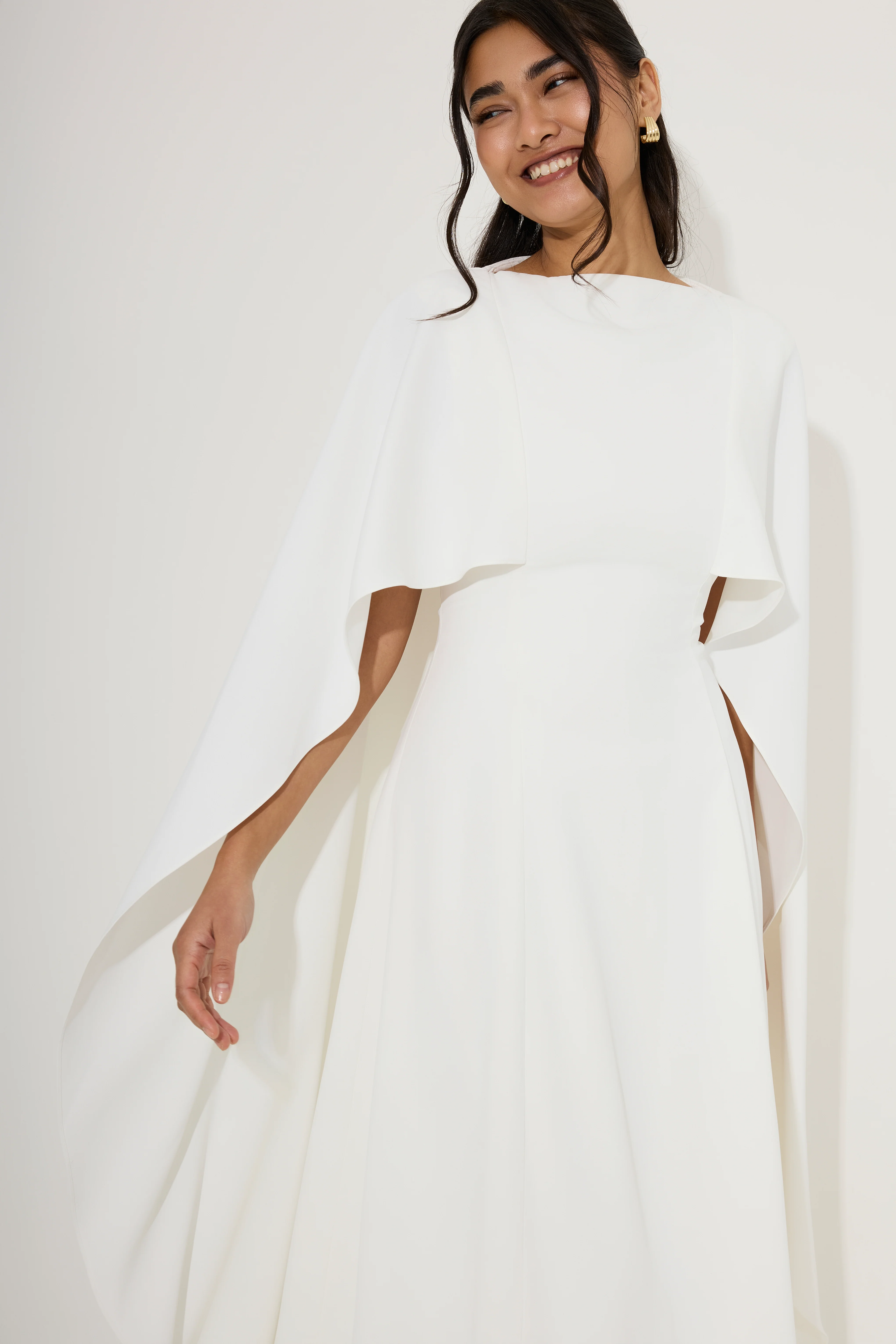 Cape Midi Dress - Image 2