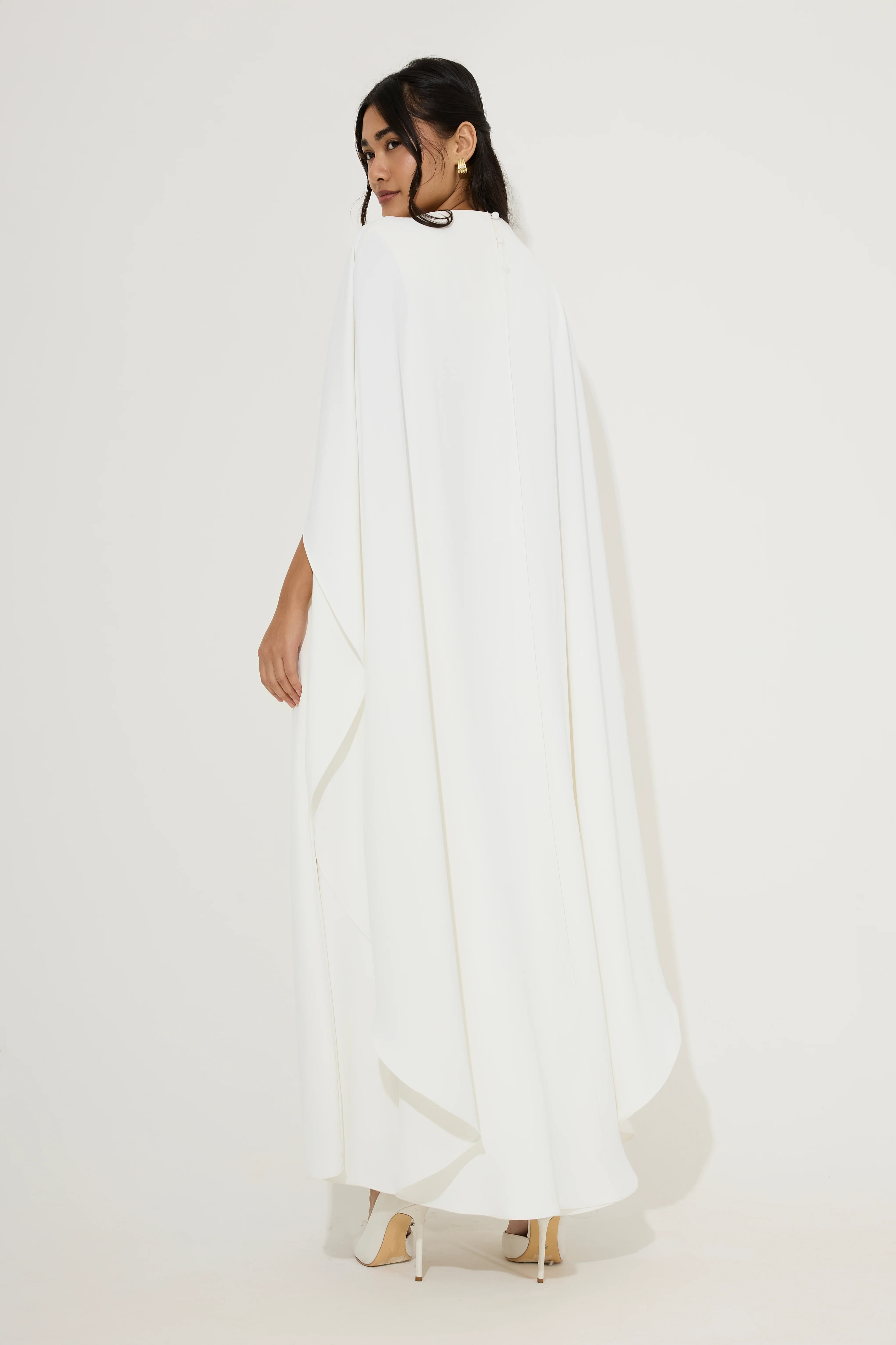 Cape Midi Dress - Image 4