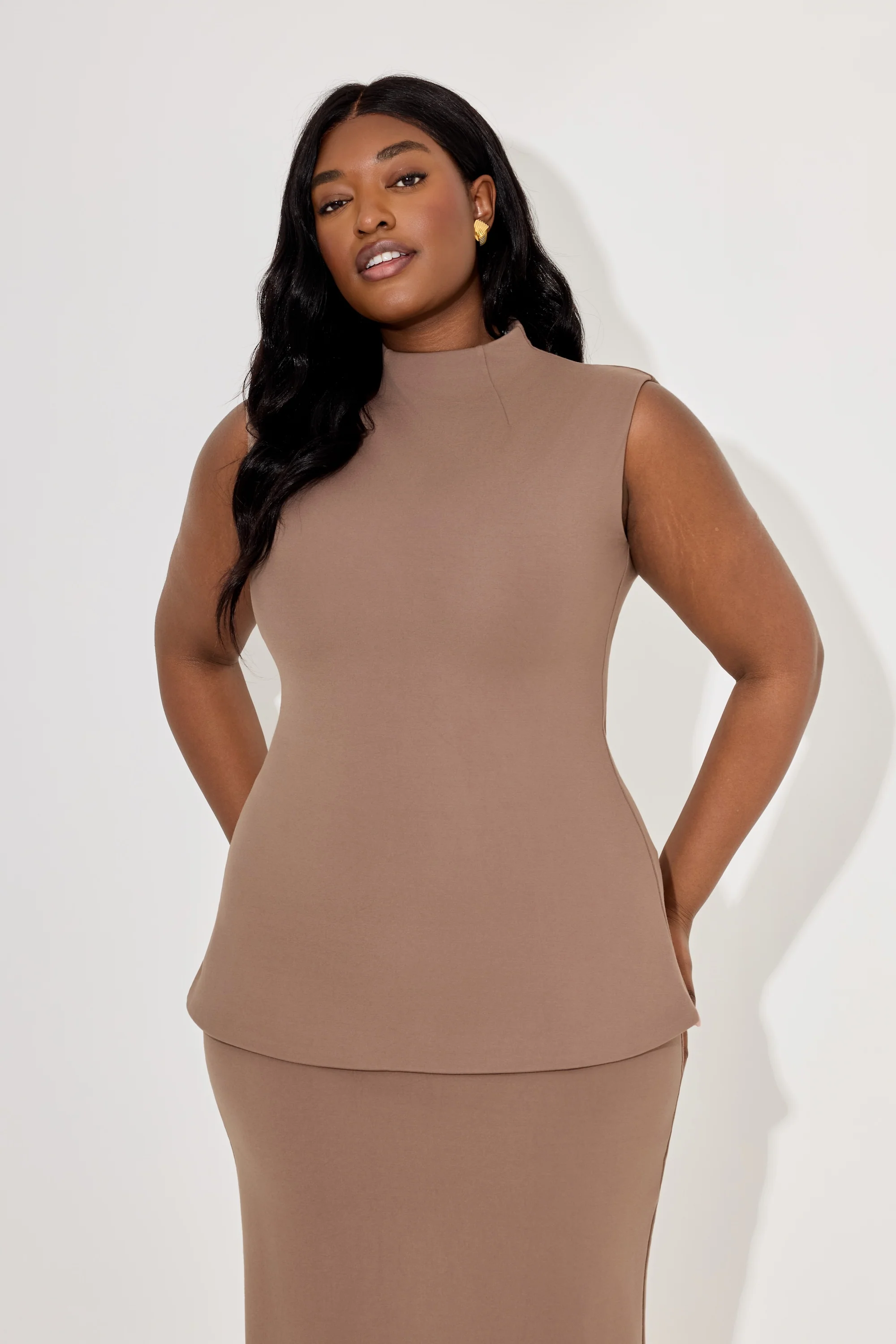 Compact Jersey Sleeveless Top - Image 5