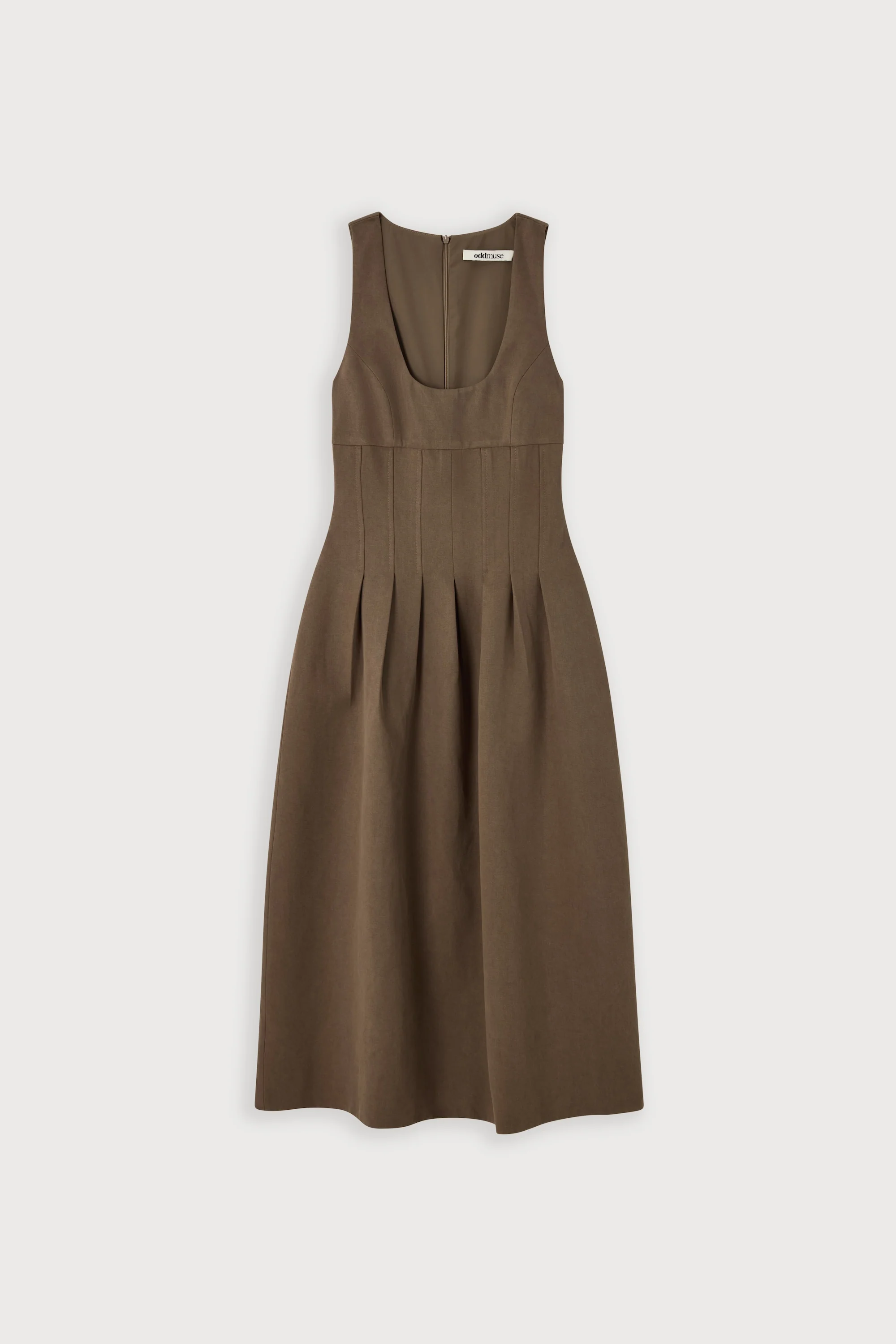 Cotton Mix Cinched Midi Dress - Image 6