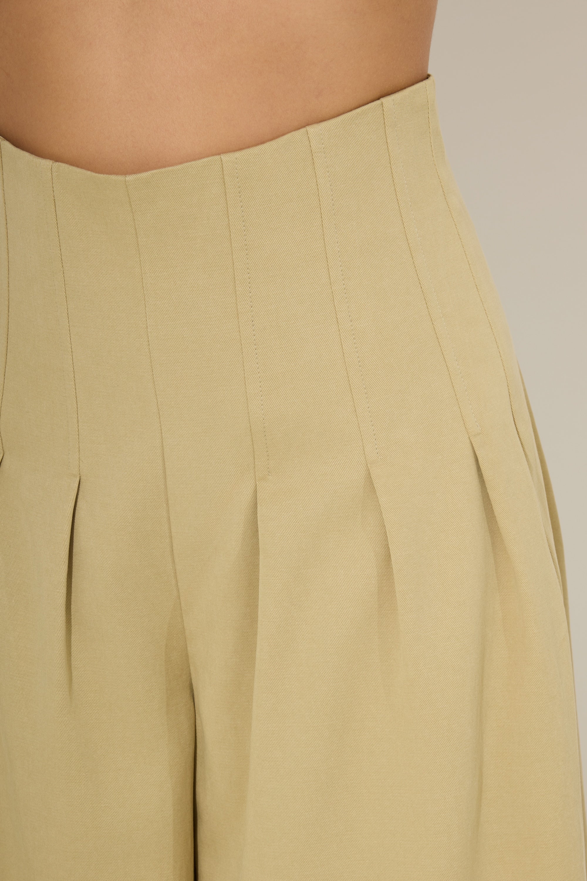 Cotton Mix Cinched Trousers - Image 3