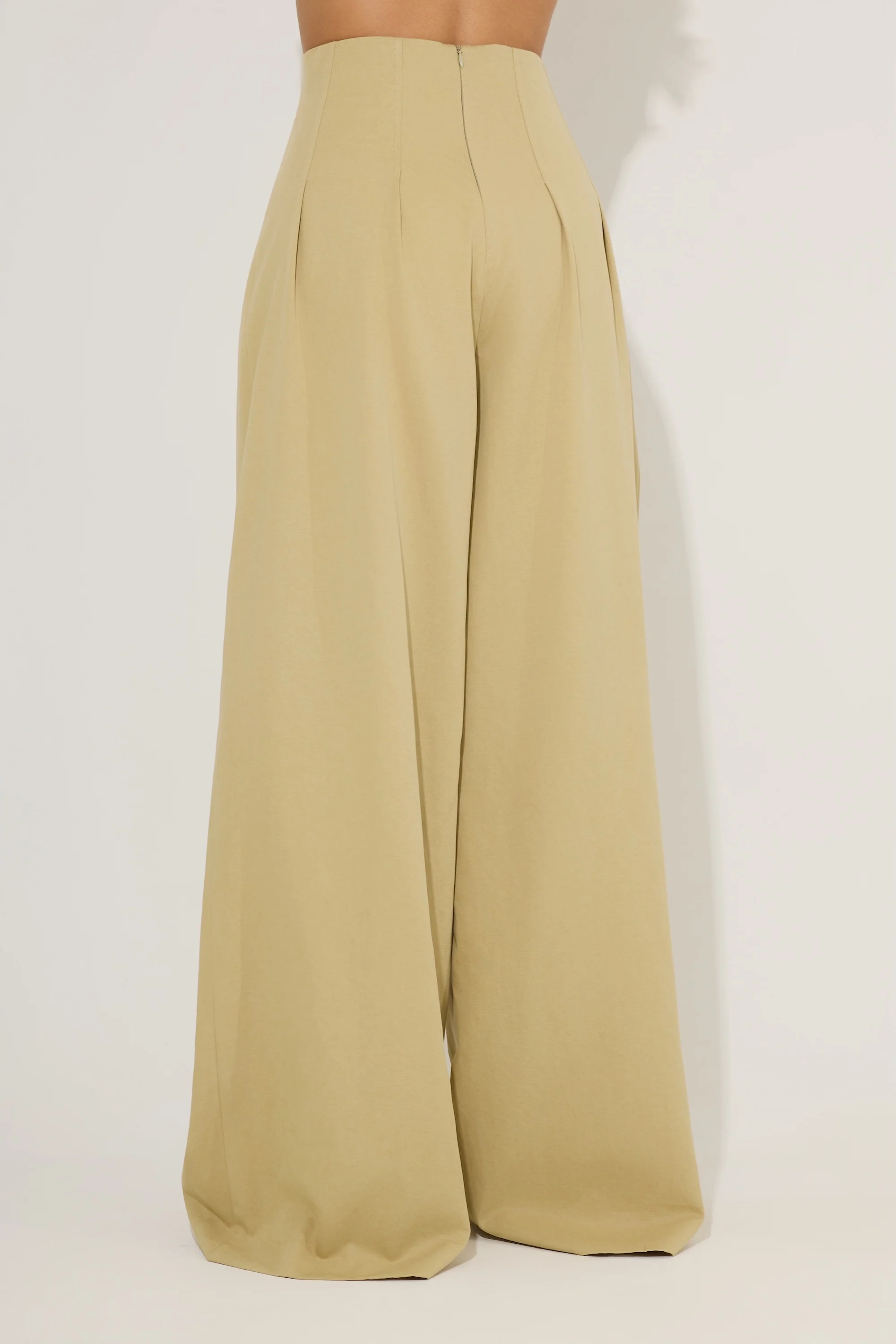Cotton Mix Cinched Trousers - Image 4