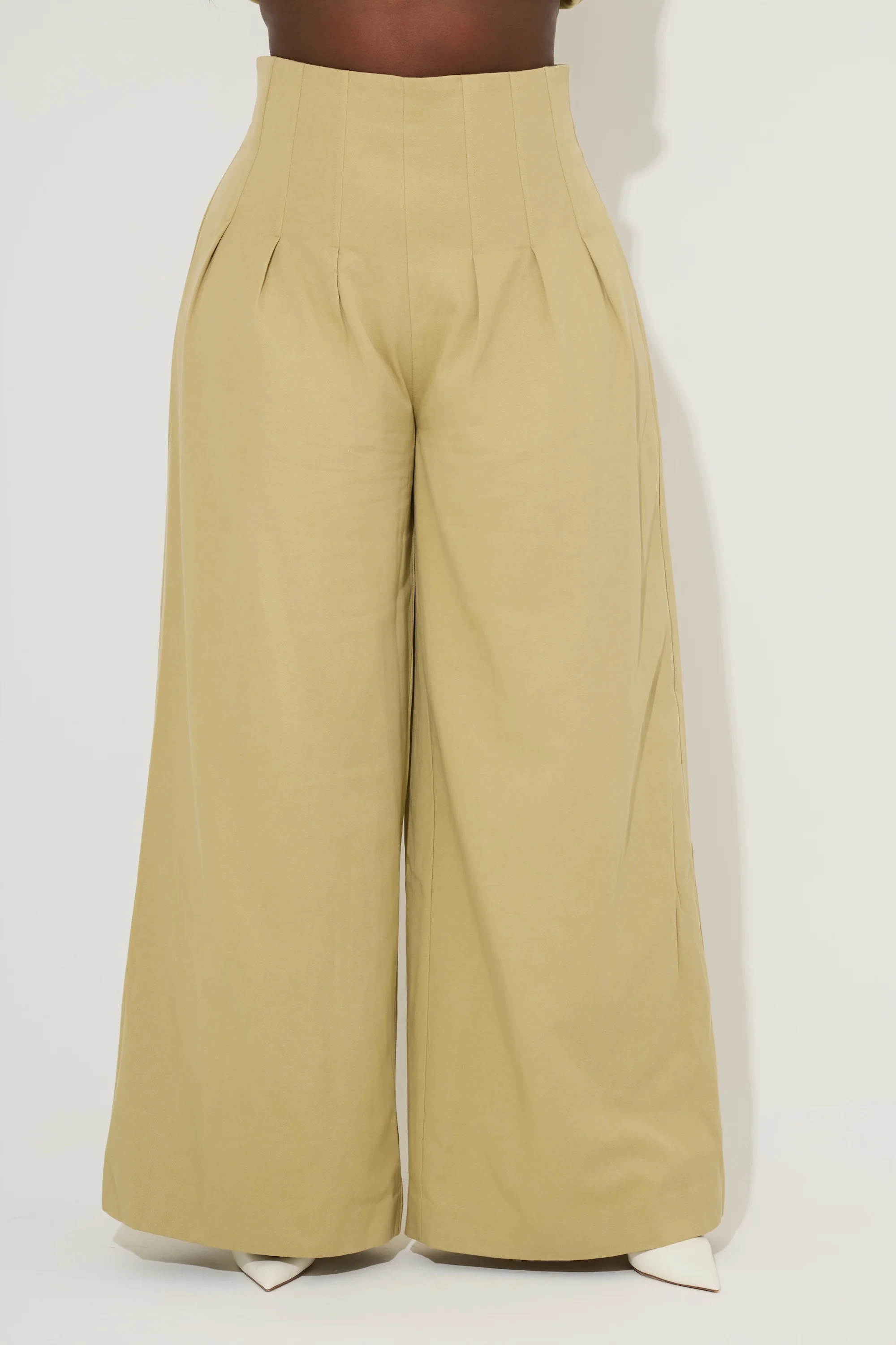 Cotton Mix Cinched Trousers - Image 5