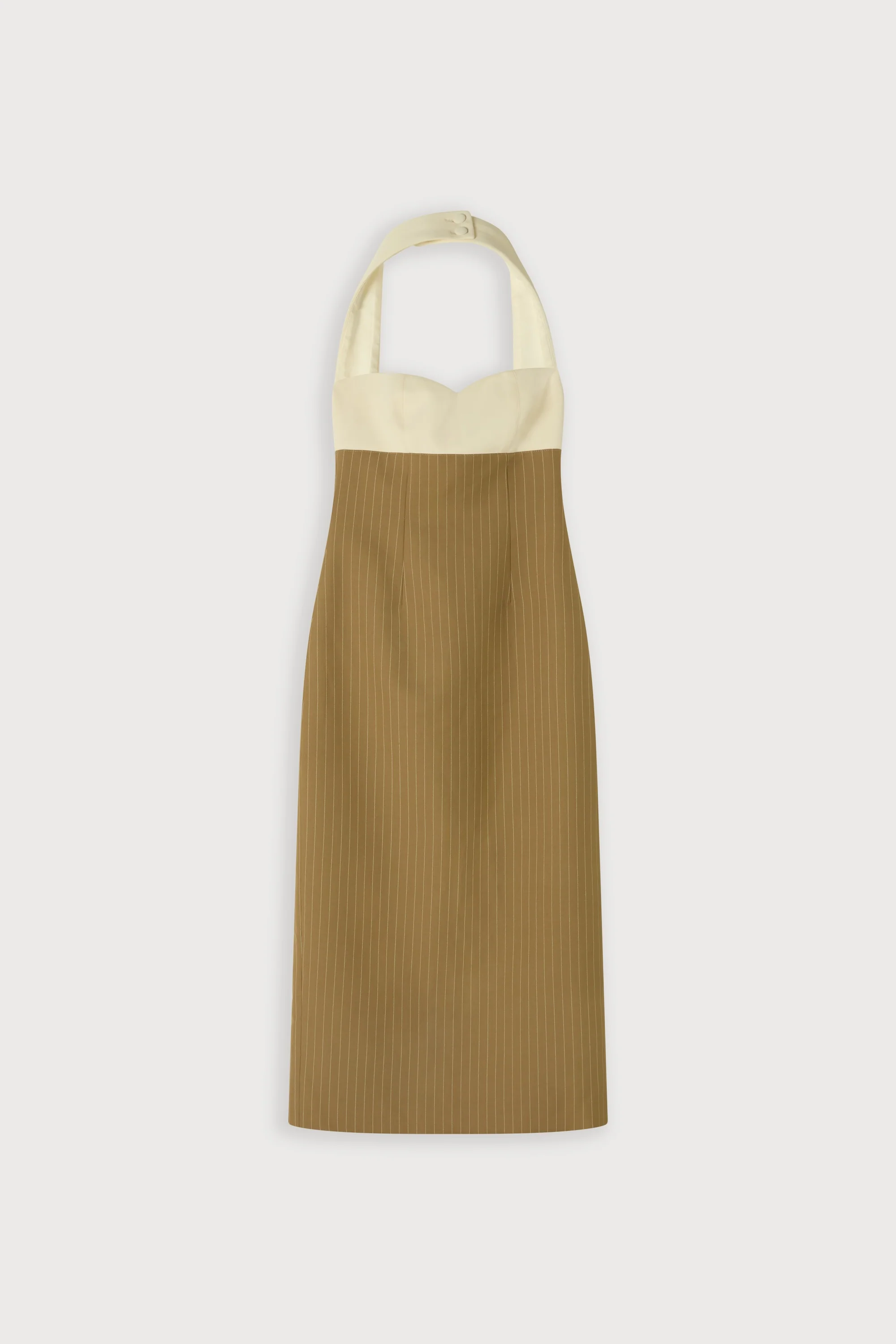 Cotton Mix Pinstripe Midi Dress - Image 6
