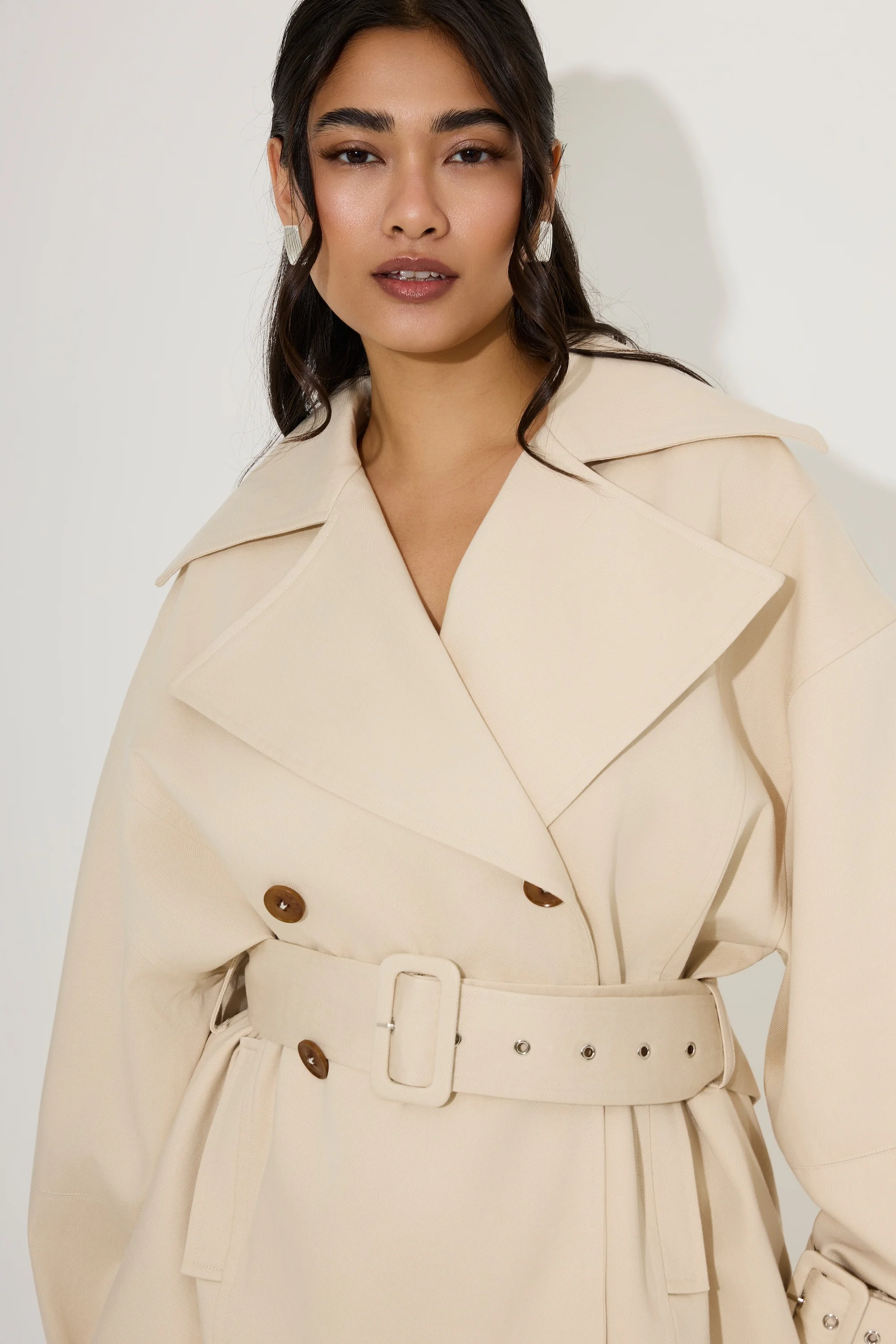 Cotton Mix Trench Jacket - Image 2