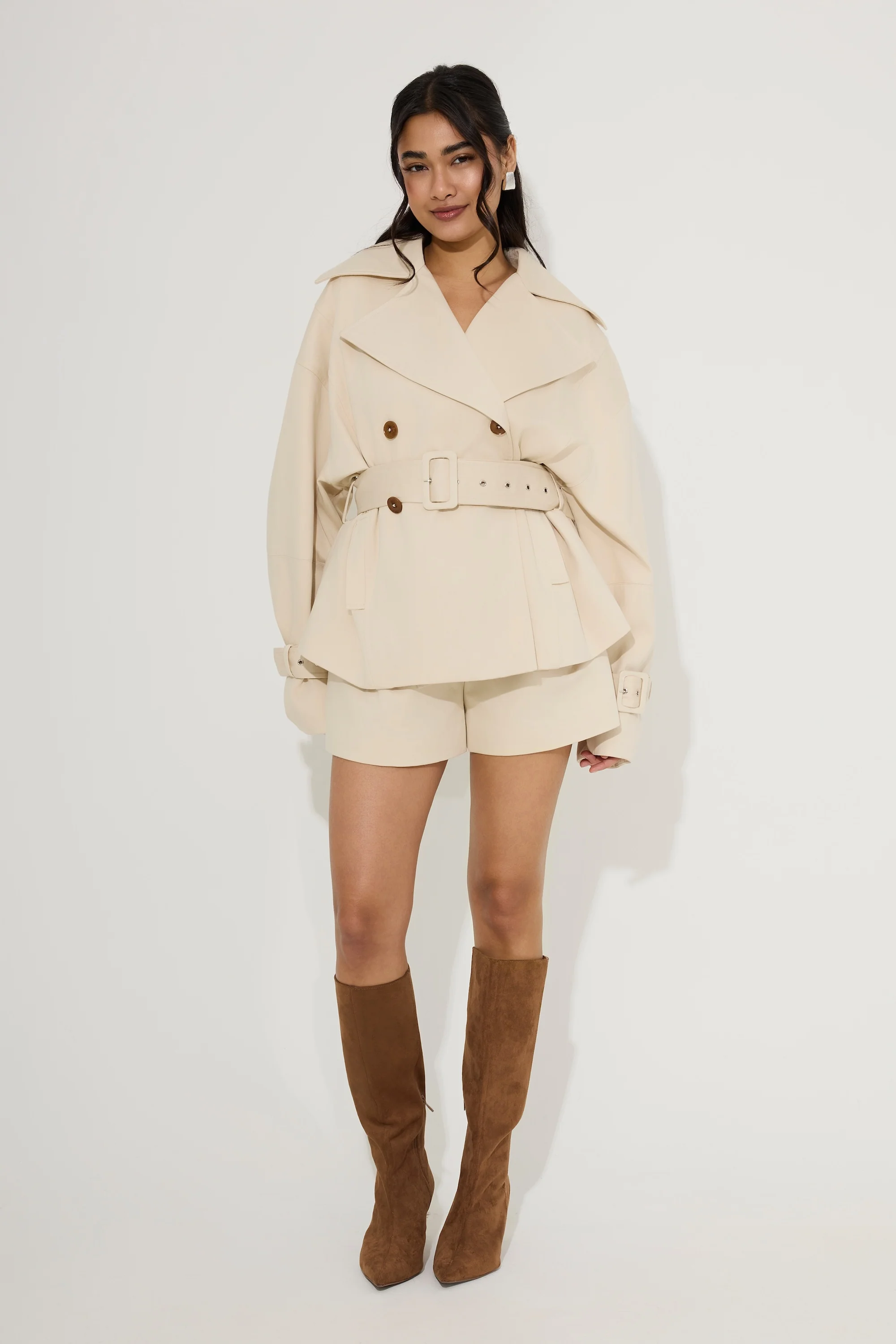 Cotton Mix Trench Jacket - Image 3