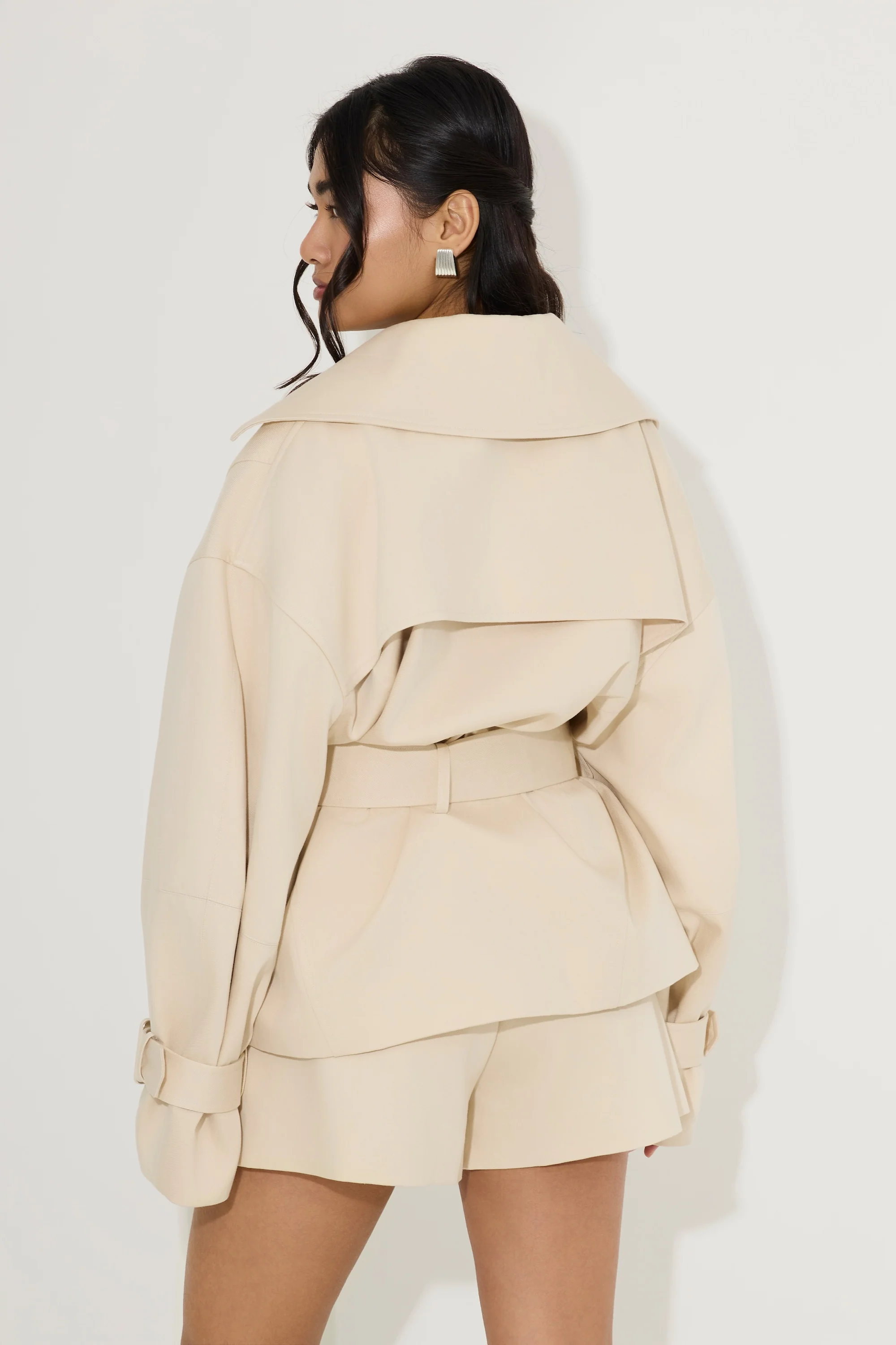 Cotton Mix Trench Jacket - Image 4