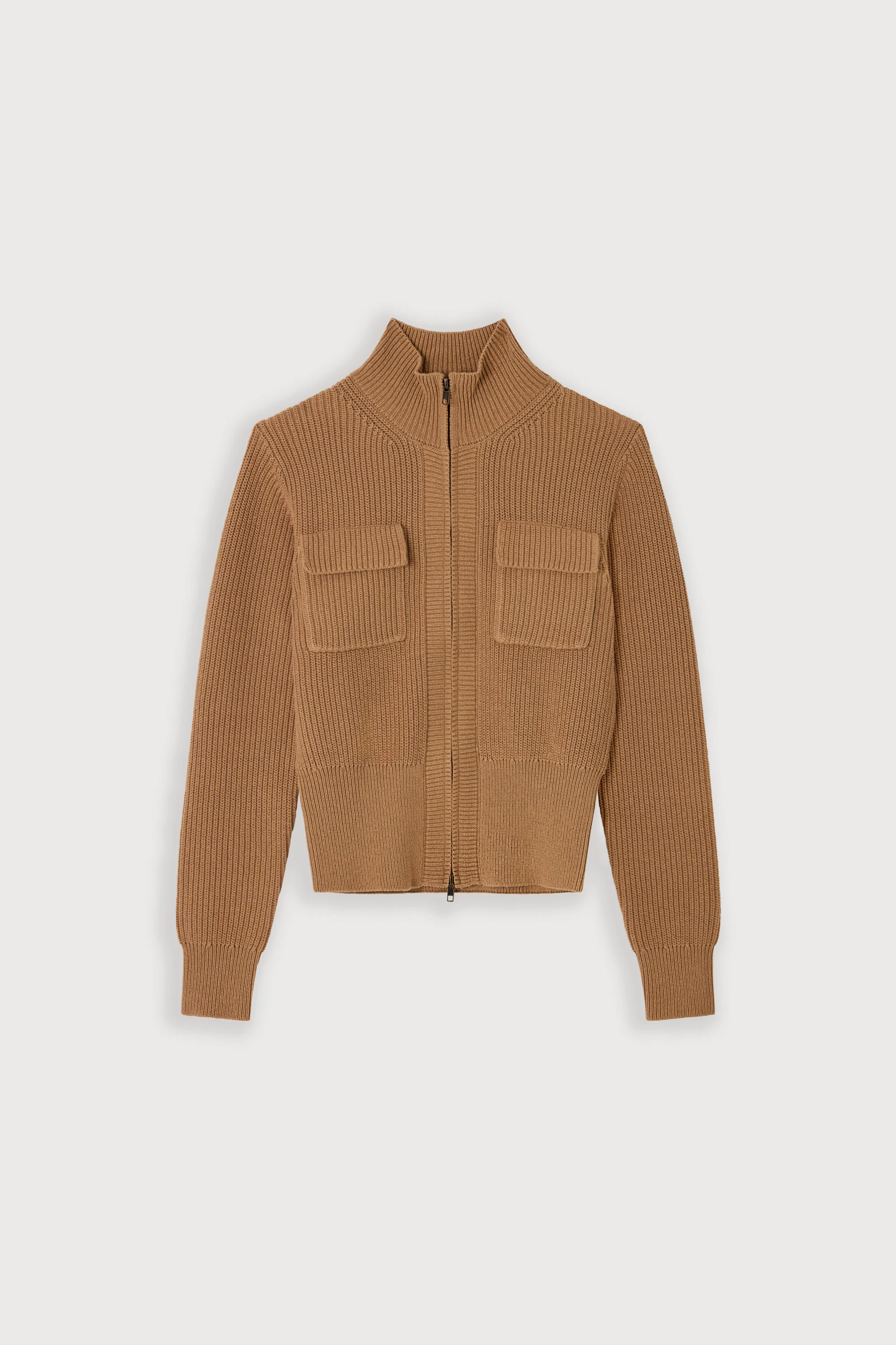 Cotton Zip Detail Cardigan - Image 7