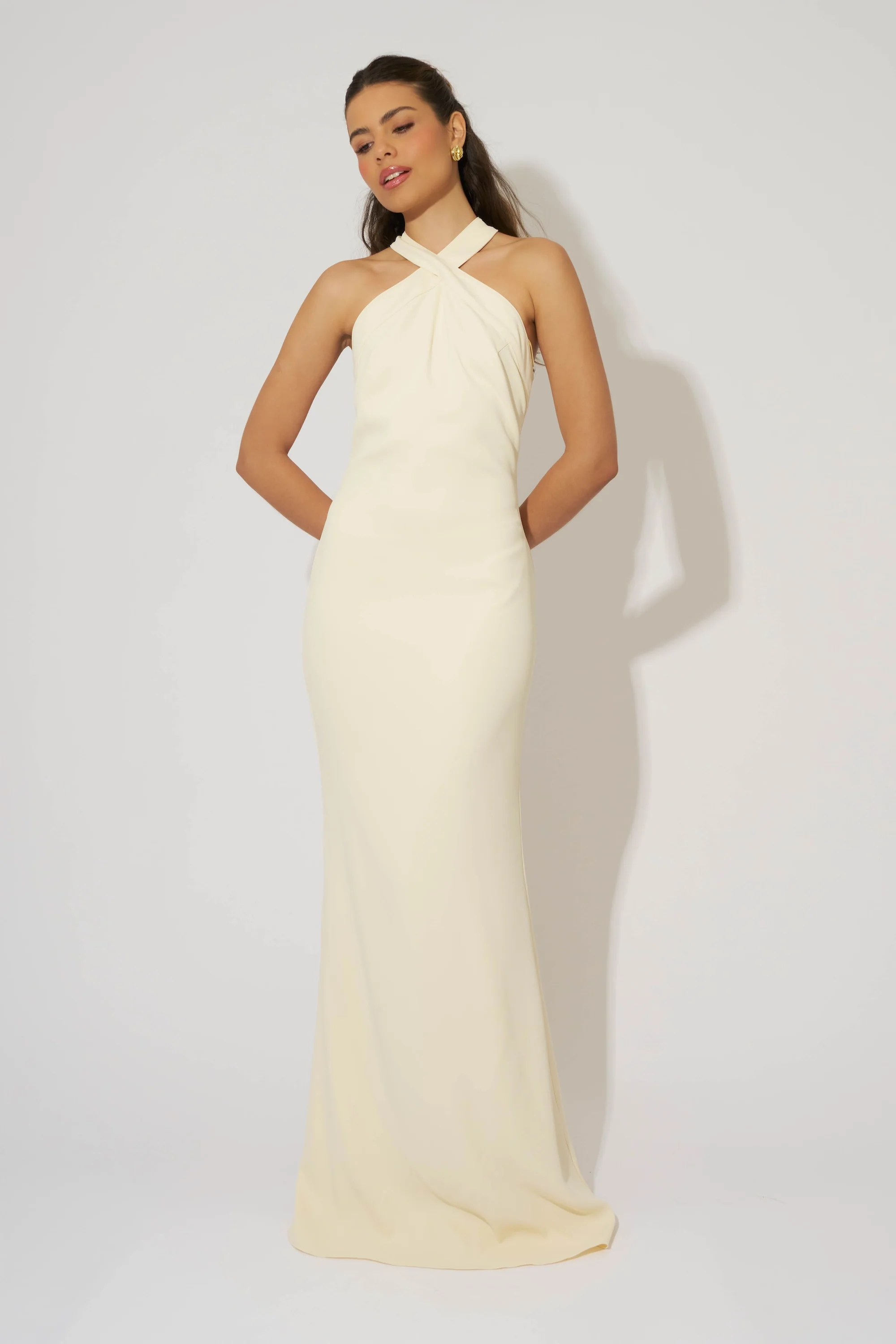 Cross Halter Neck Maxi Dress - Image 3