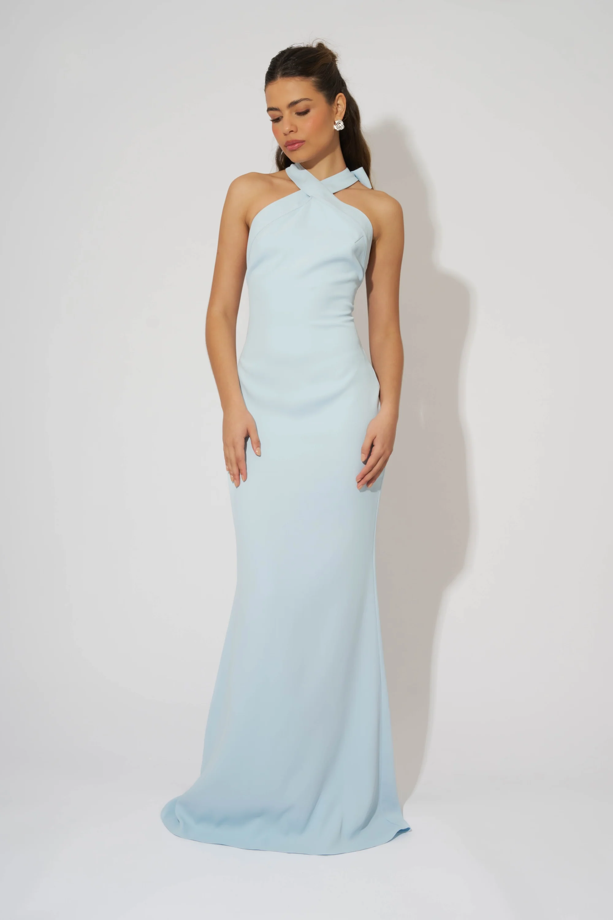 Cross Halter Neck Maxi Dress - Image 4