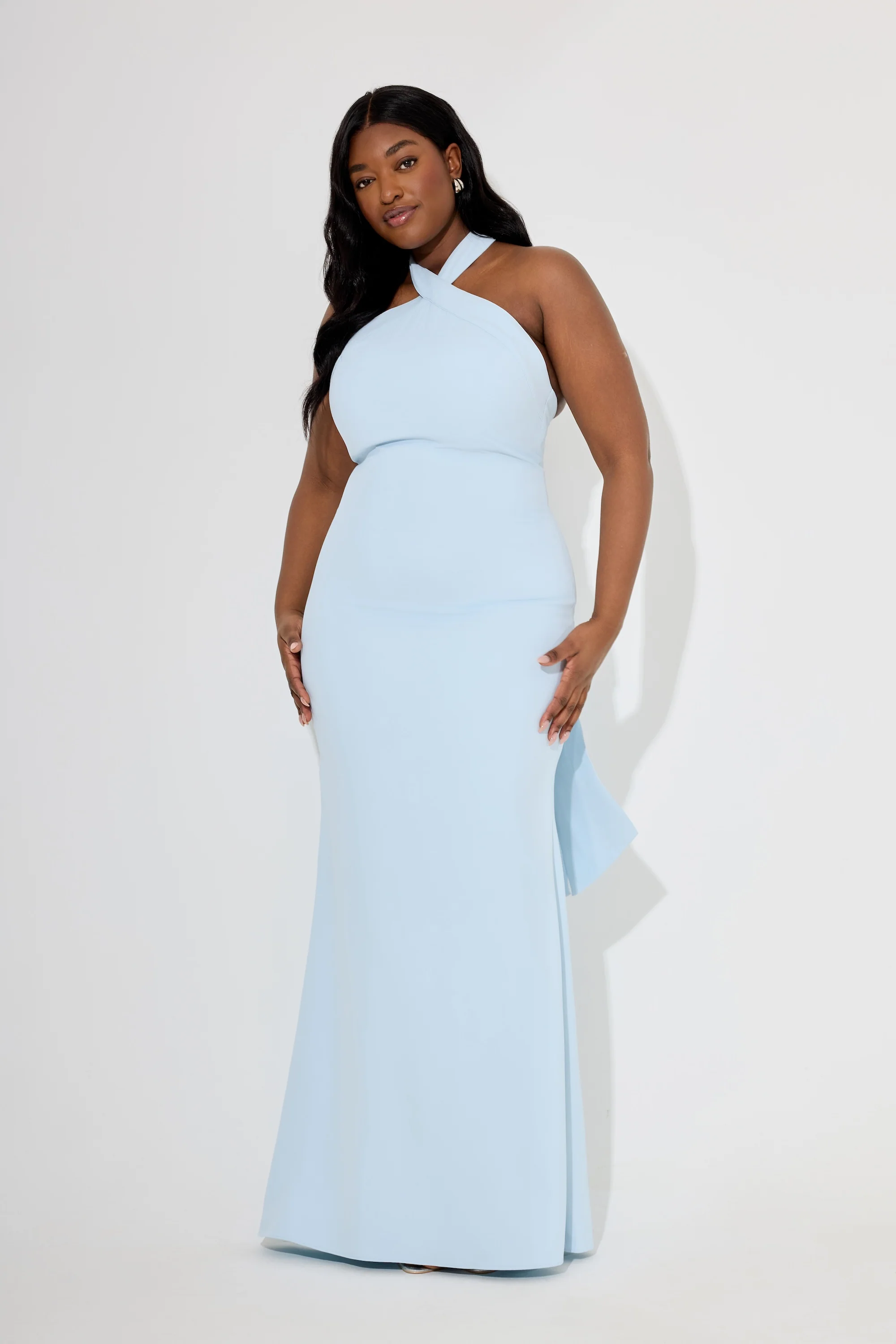 Cross Halter Neck Maxi Dress - Image 5