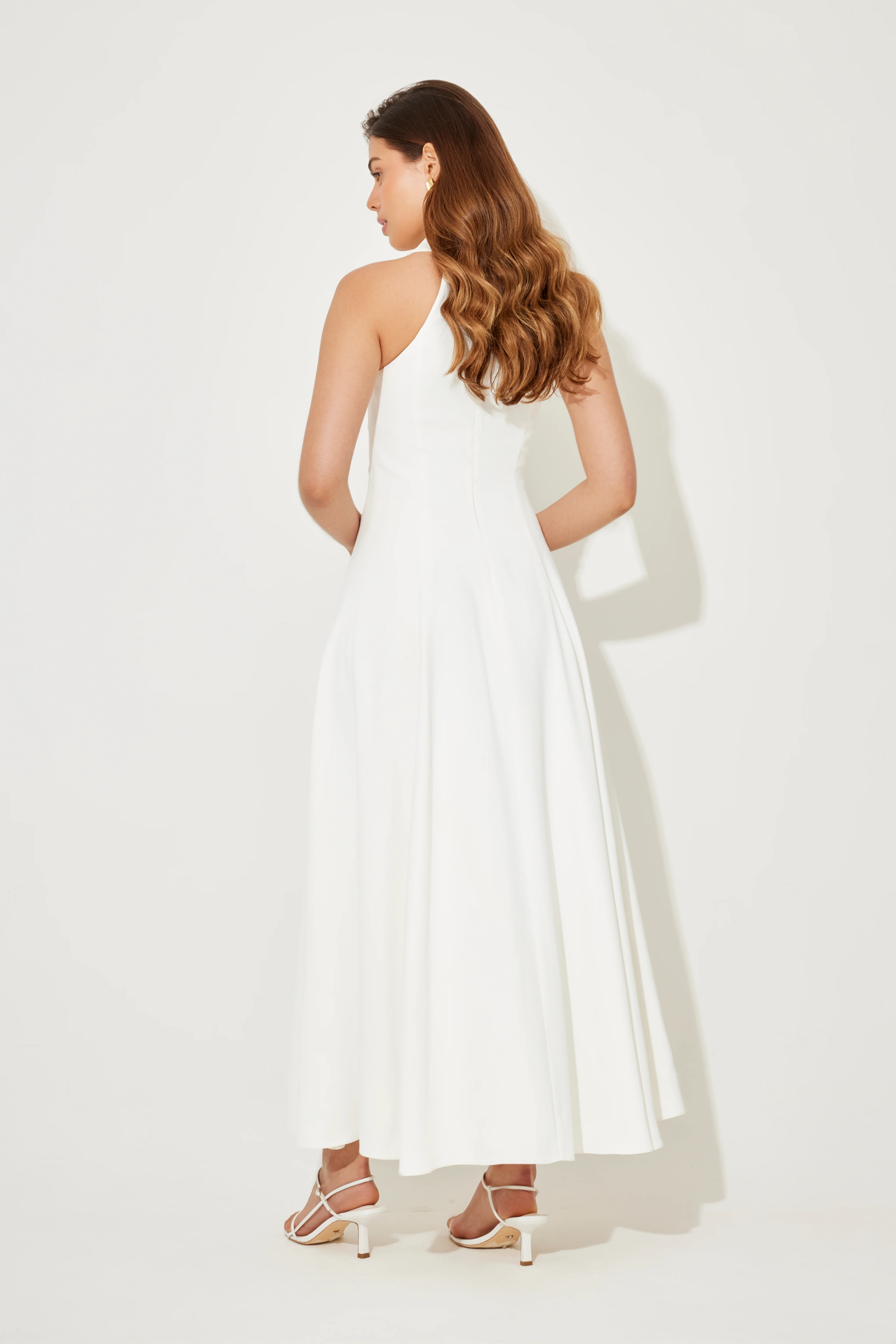 Flowy Collar Maxi Dress - Image 4