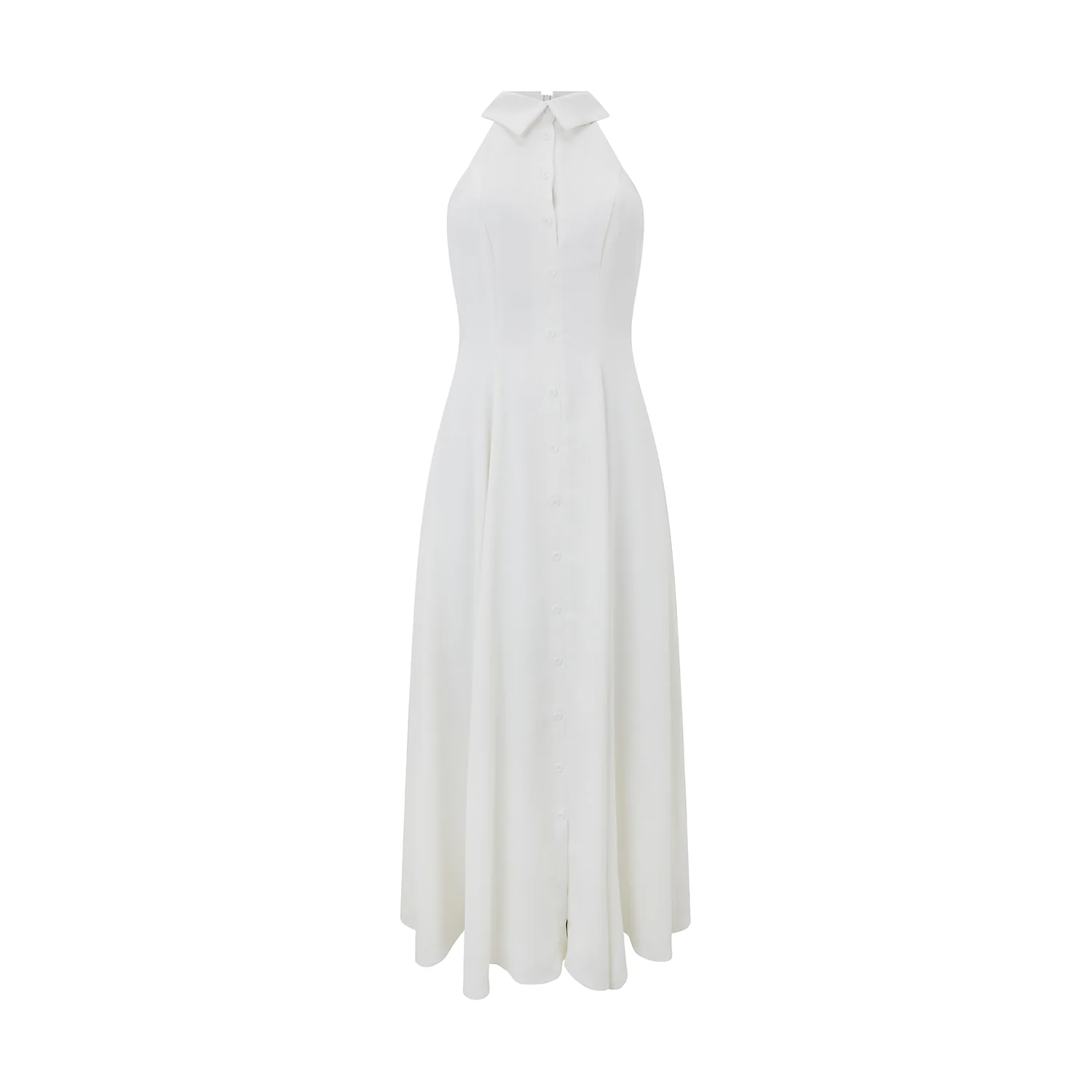 Flowy Collar Maxi Dress - Image 6