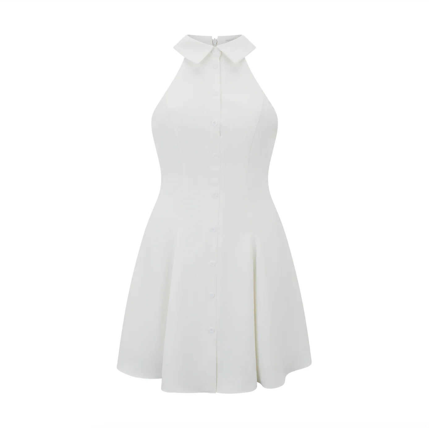 Flowy Collared Mini Dress - Image 6