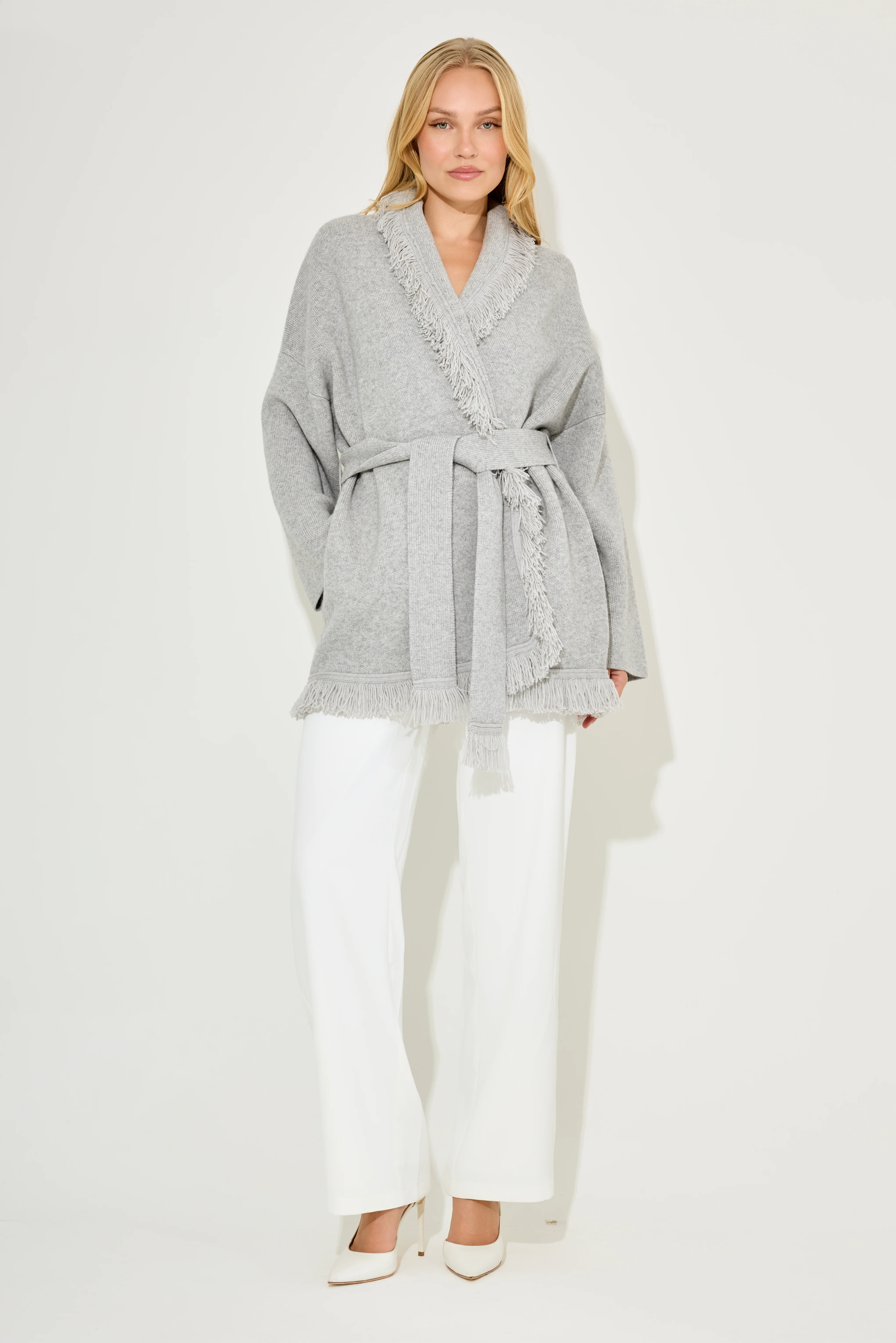 Wool Fringe Cardigan - Image 3