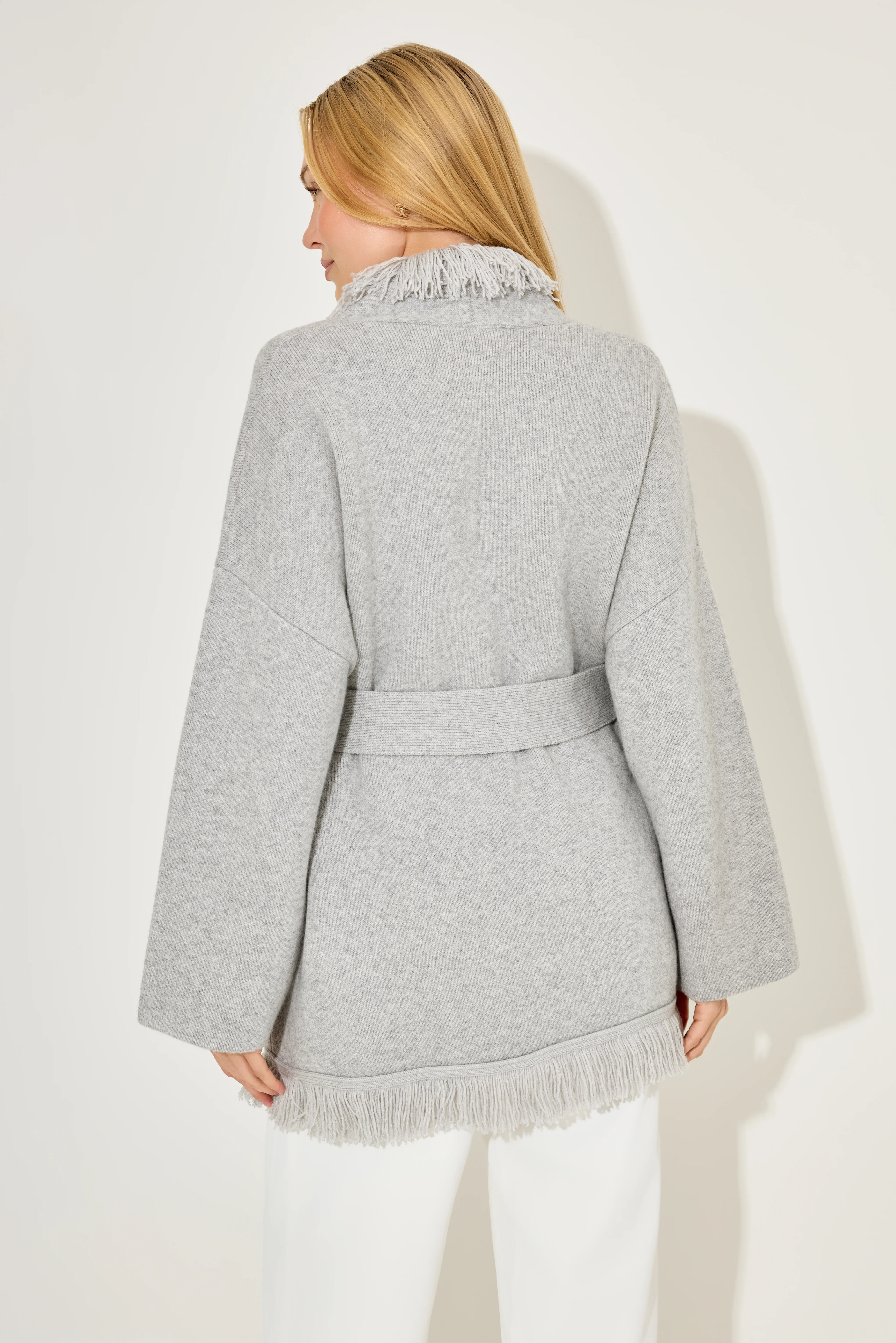 Wool Fringe Cardigan - Image 4