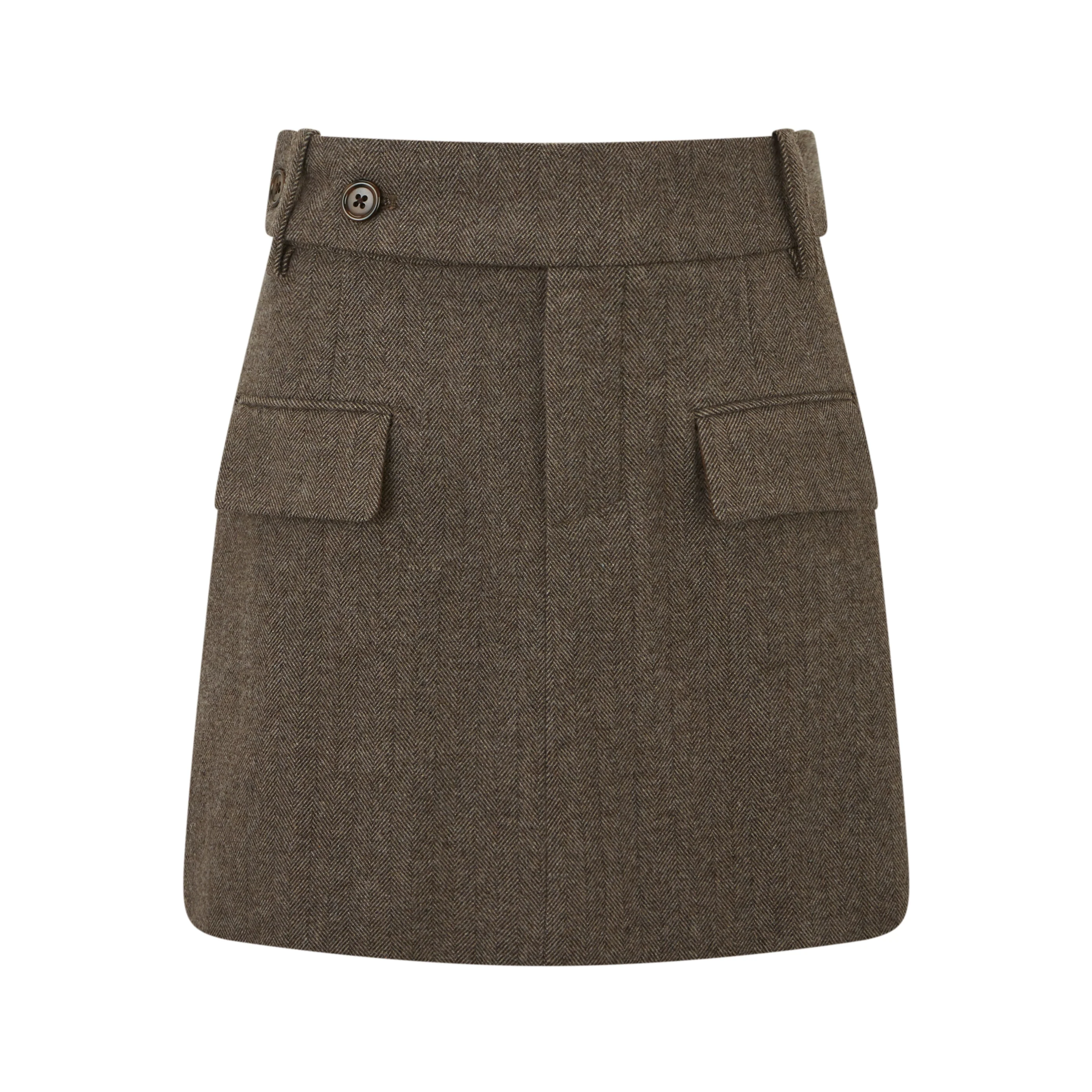 Herringbone Mini Skirt - Image 6