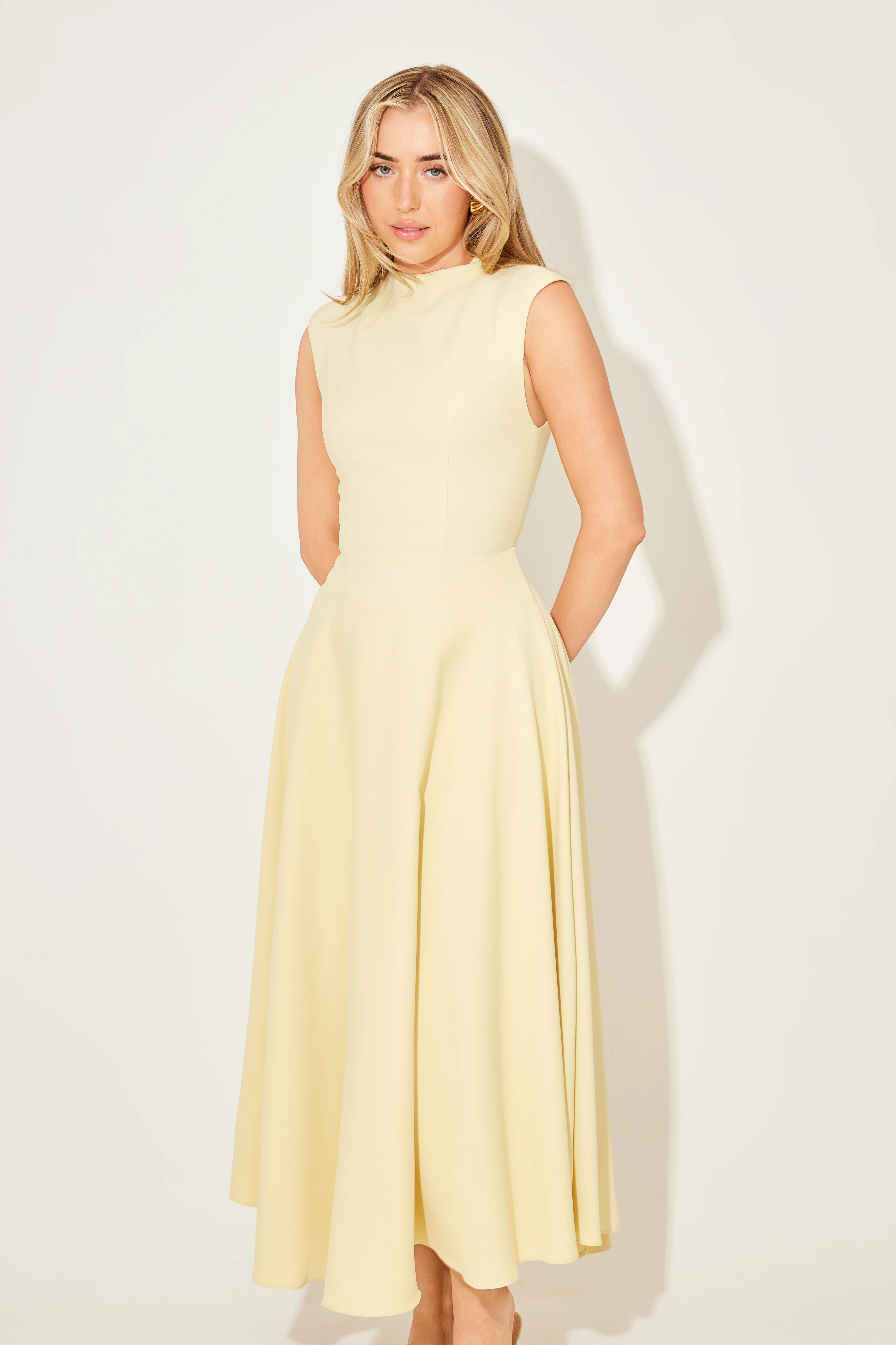 High Waist Midi Dress - Image 3