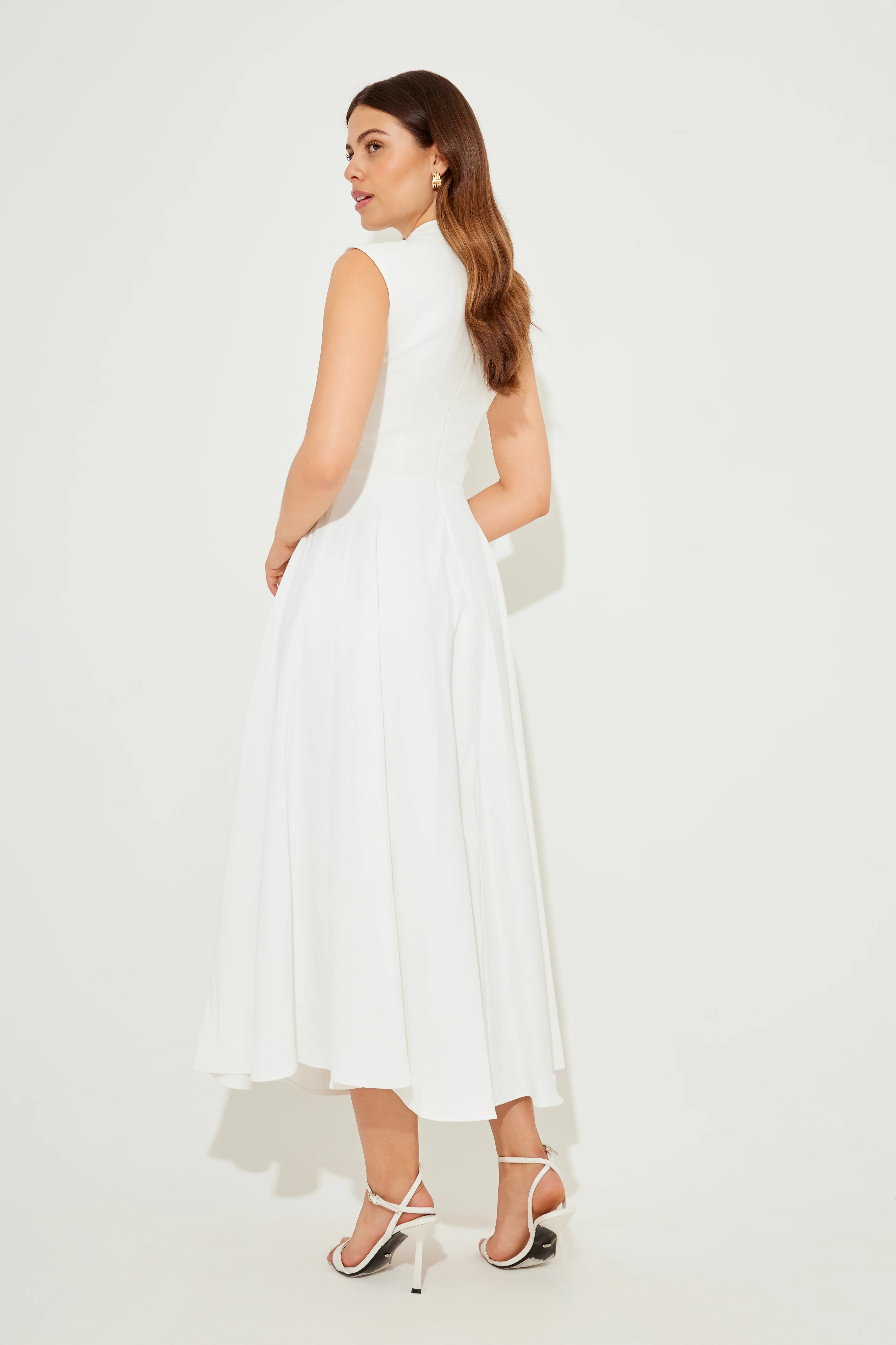 High Waist Midi Dress - Image 4