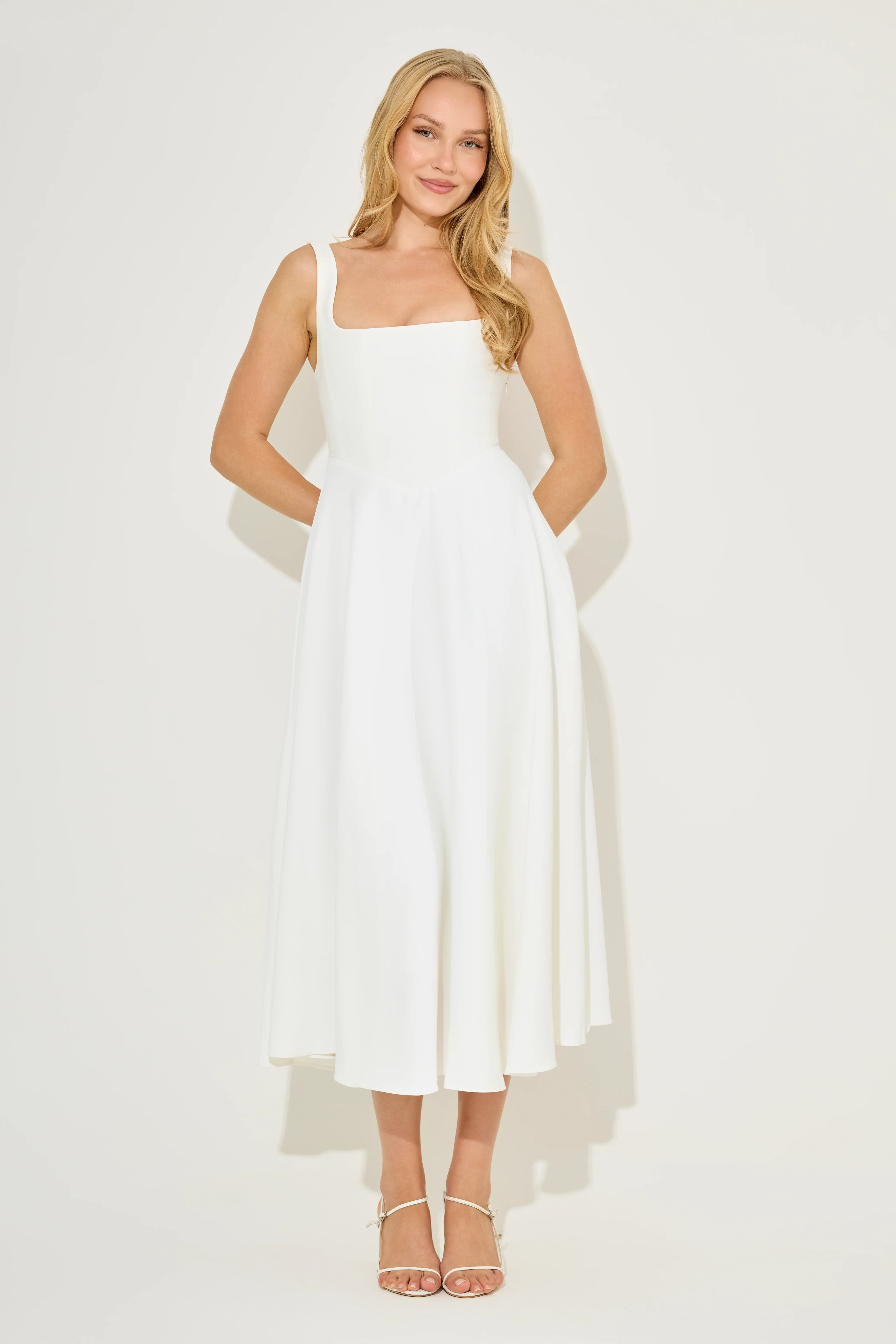 Square Neck Midi Dress - Image 3