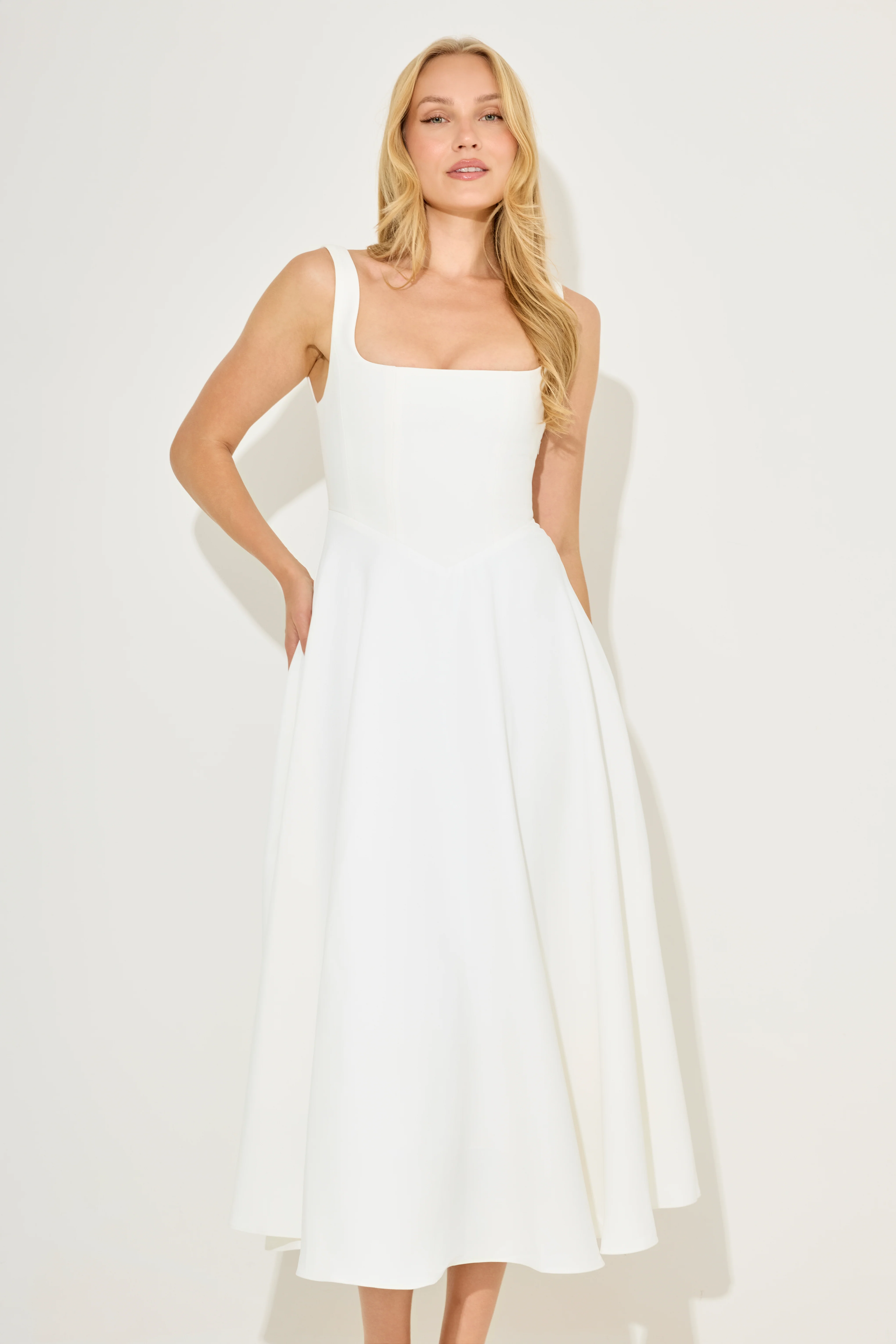 Square Neck Midi Dress - Image 4