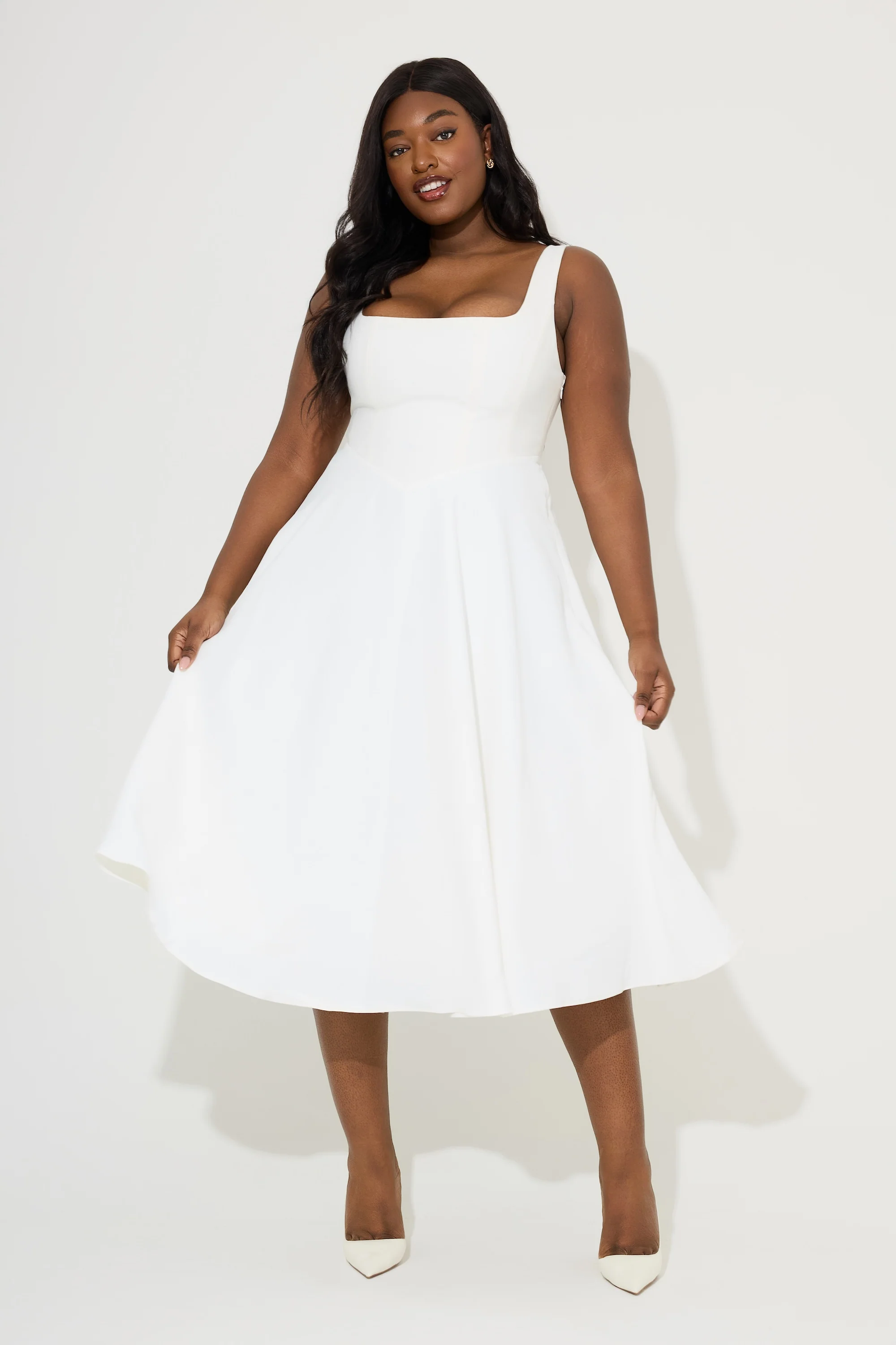 Square Neck Midi Dress - Image 6