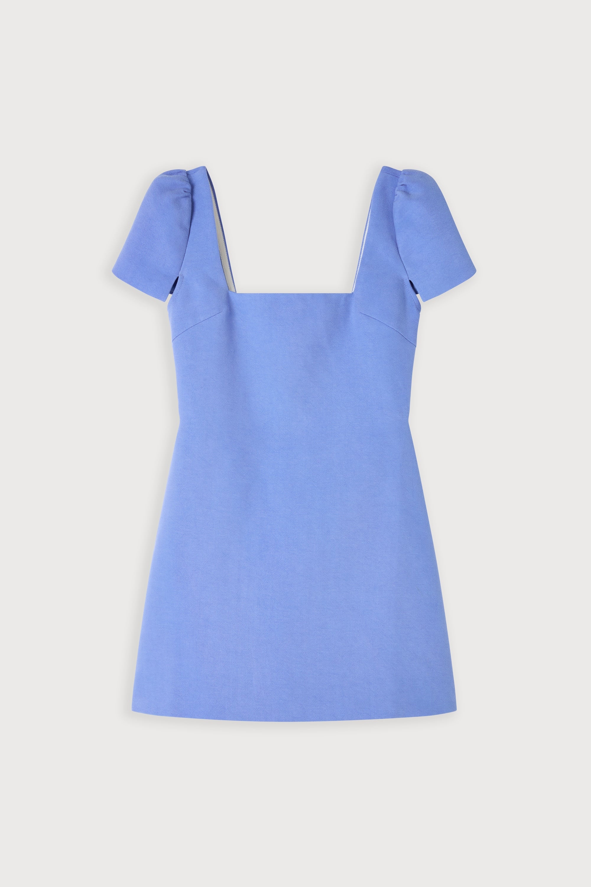 Linen Mix Square Neck Mini Dress - Image 5