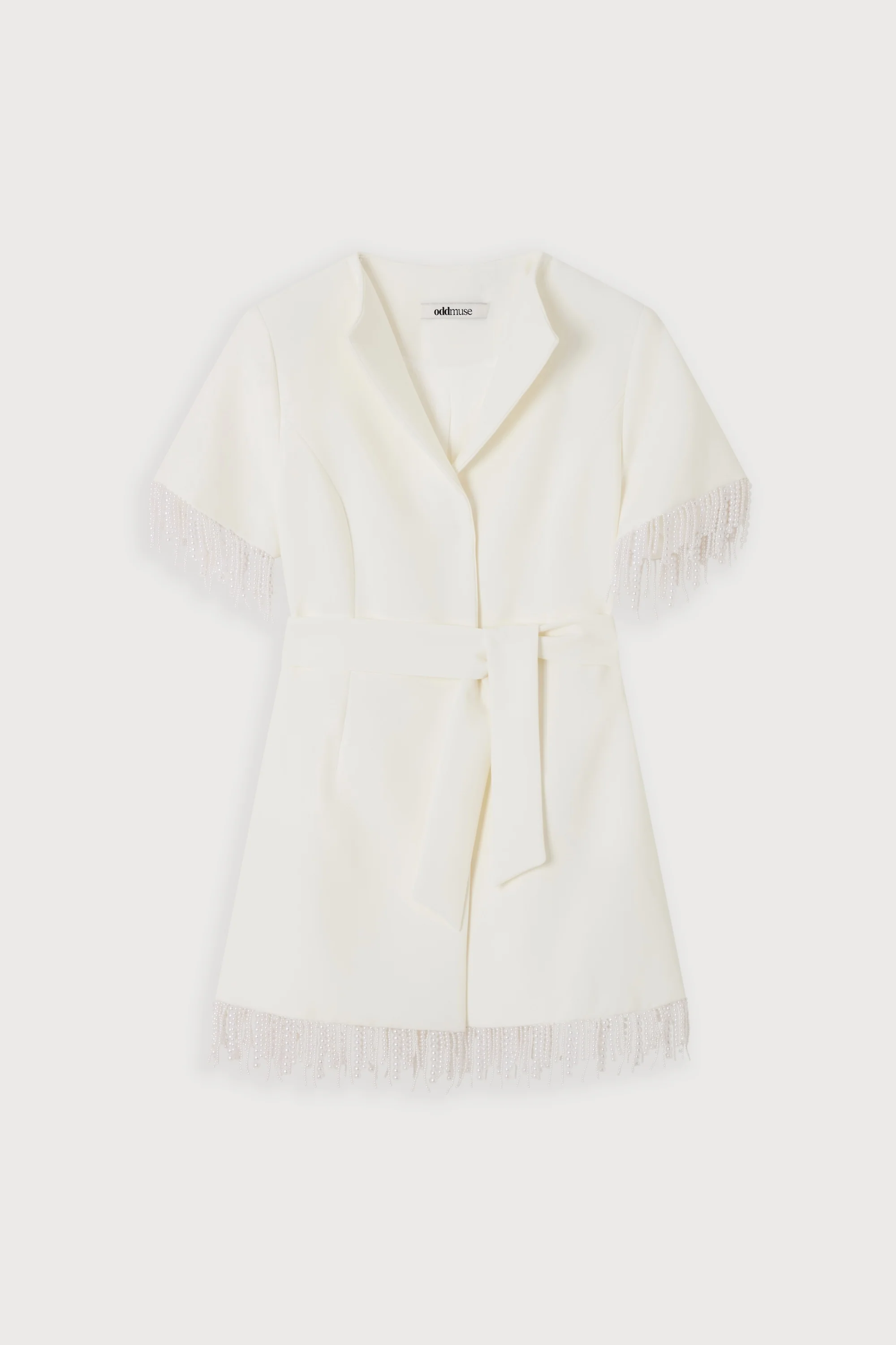 Pearl Trim Wrap Dress - Image 7