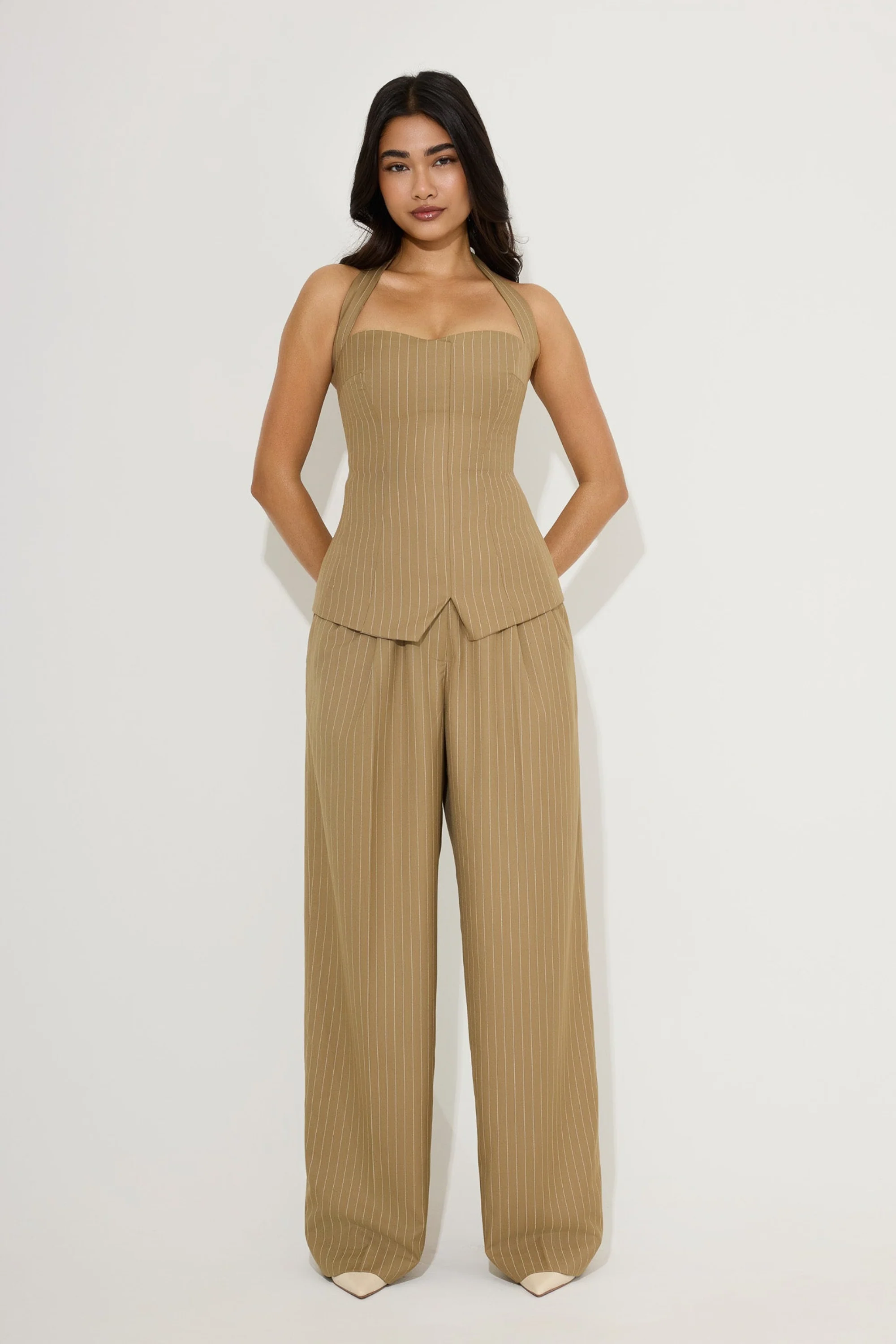 Pinstripe Halter Top - Image 3