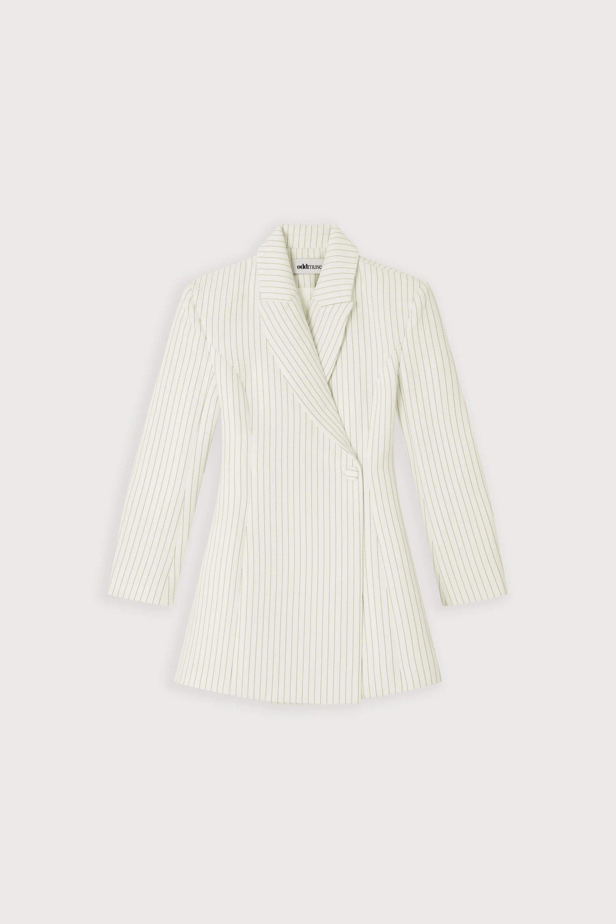 Pinstripe Tailored Blazer Dress - Image 7