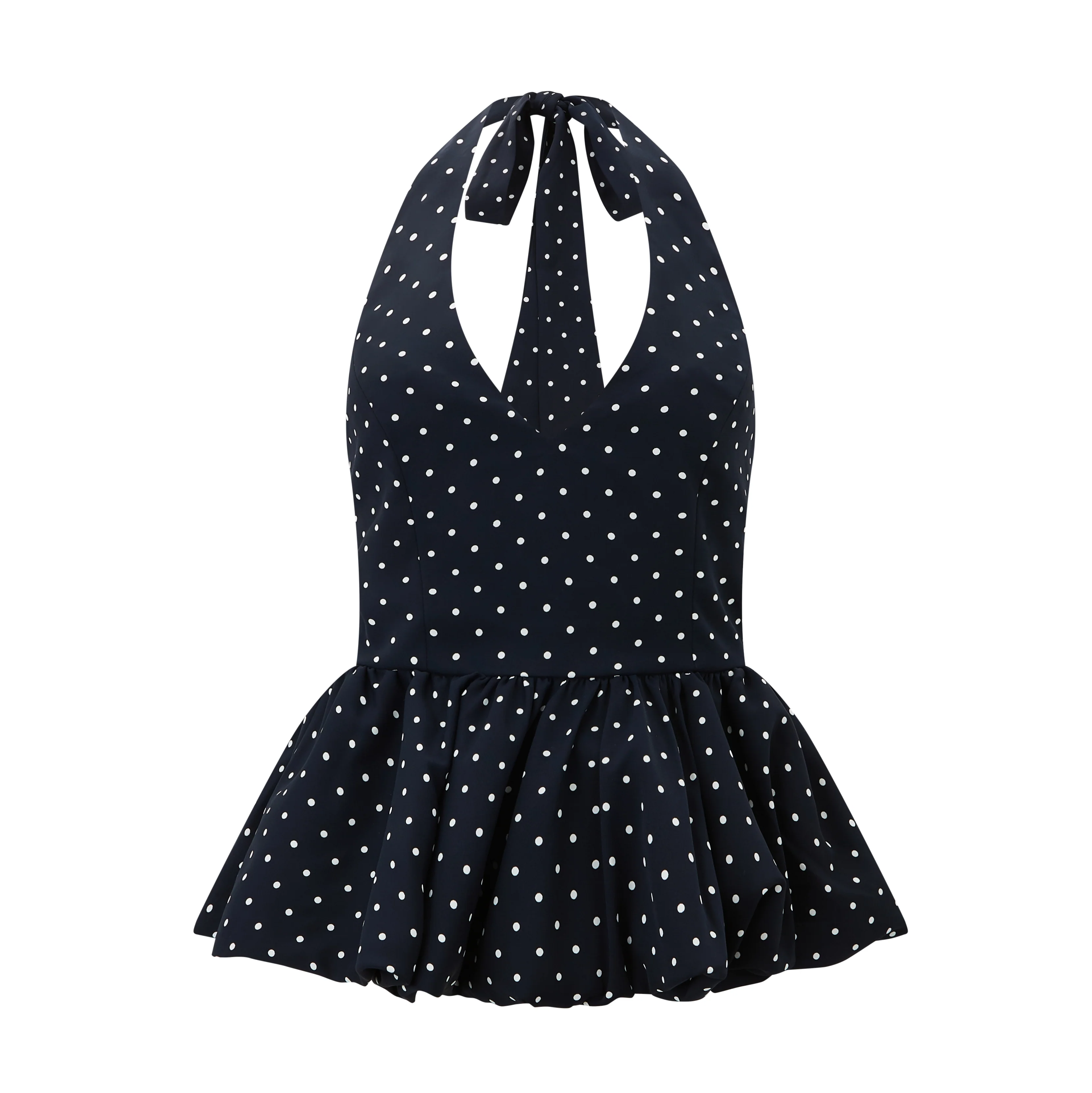 Polka Dot Peplum Top - Image 6