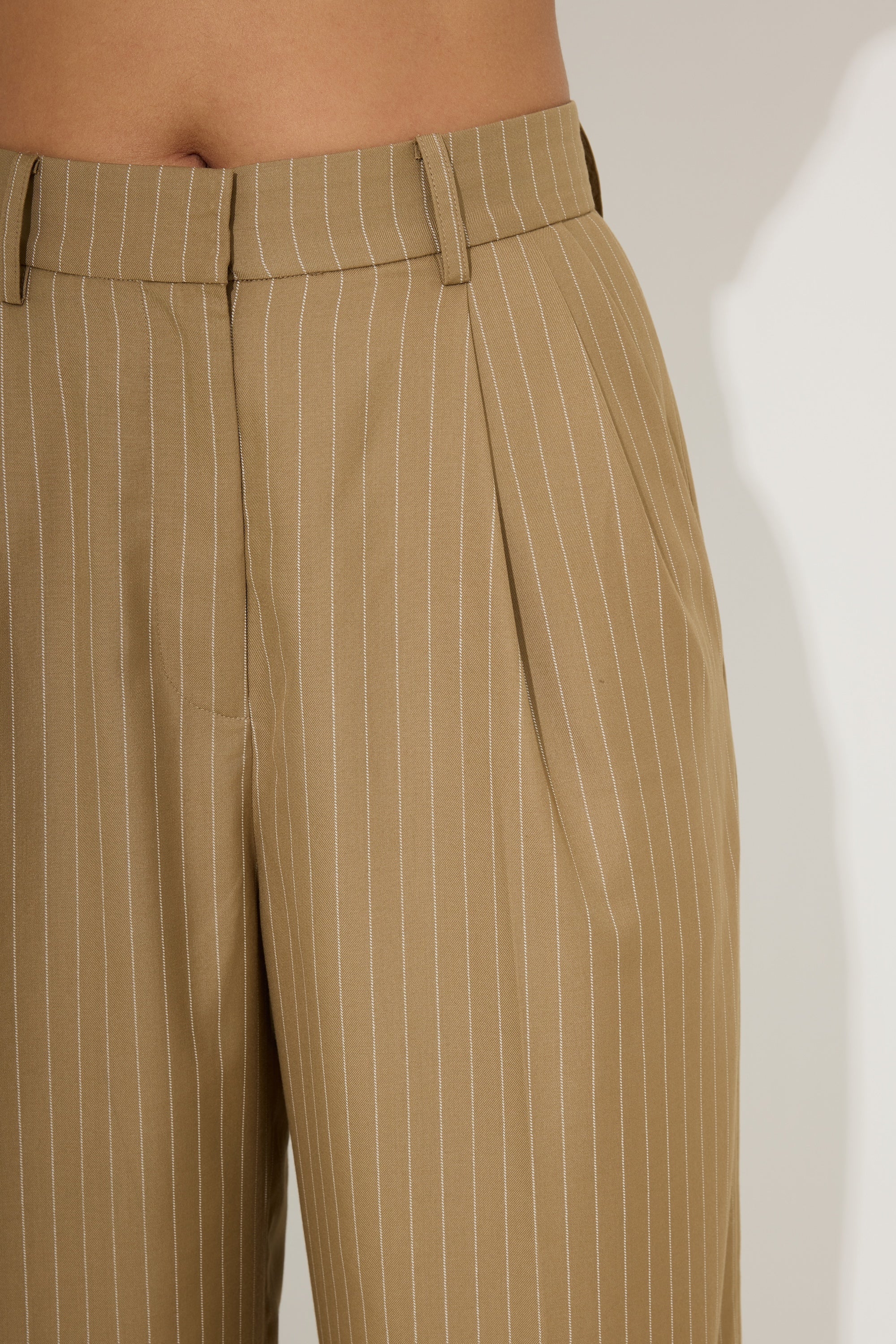 Relaxed Fit Pinstripe Trousers - Image 3