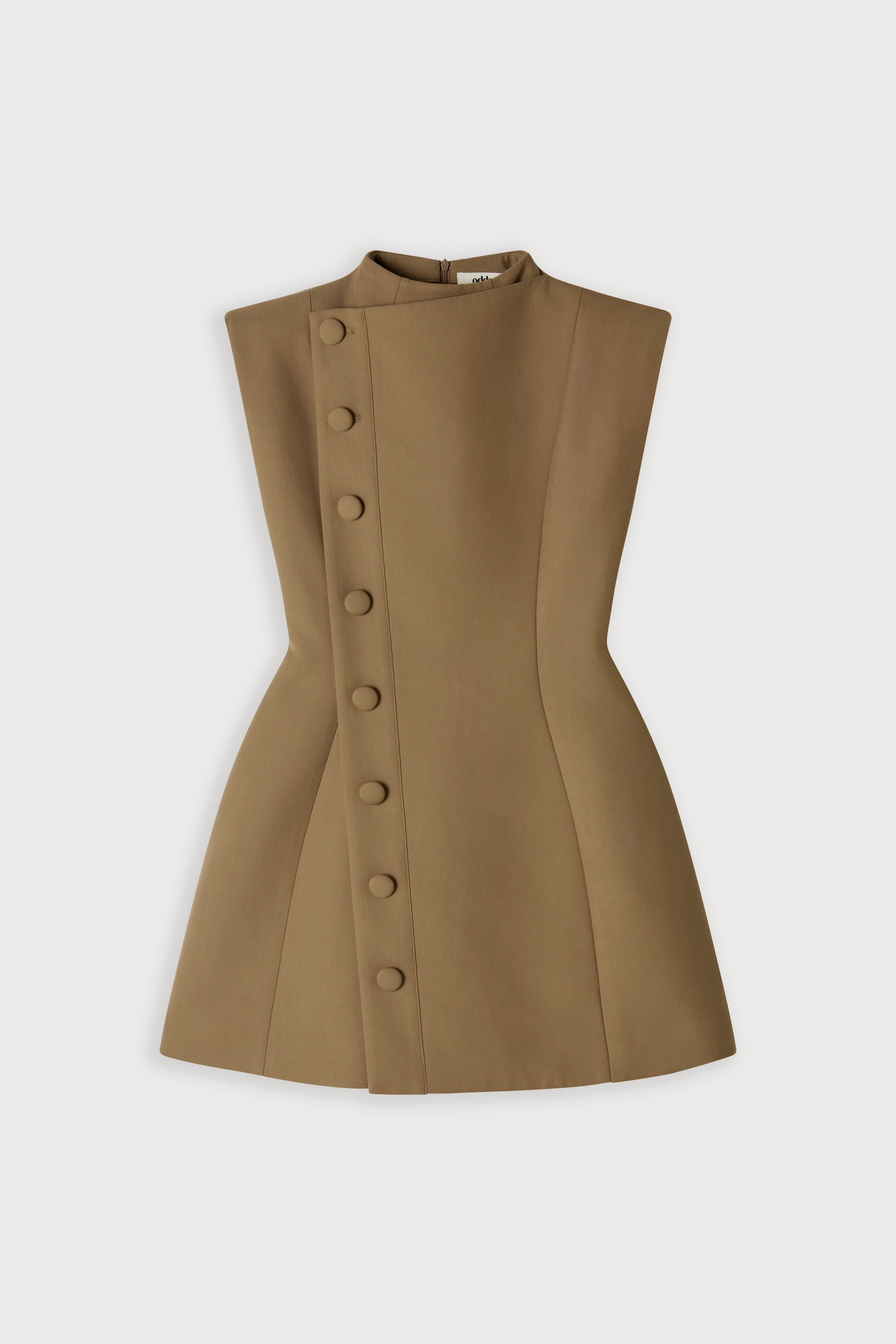 Sleeveless Button Detail Mini Dress - Image 7