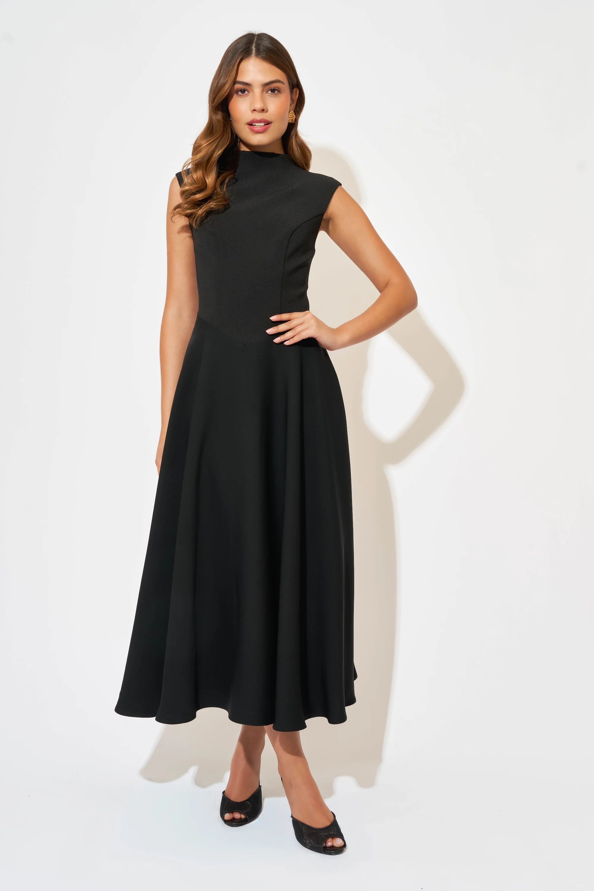 High Waist Midi Dress - Image 3