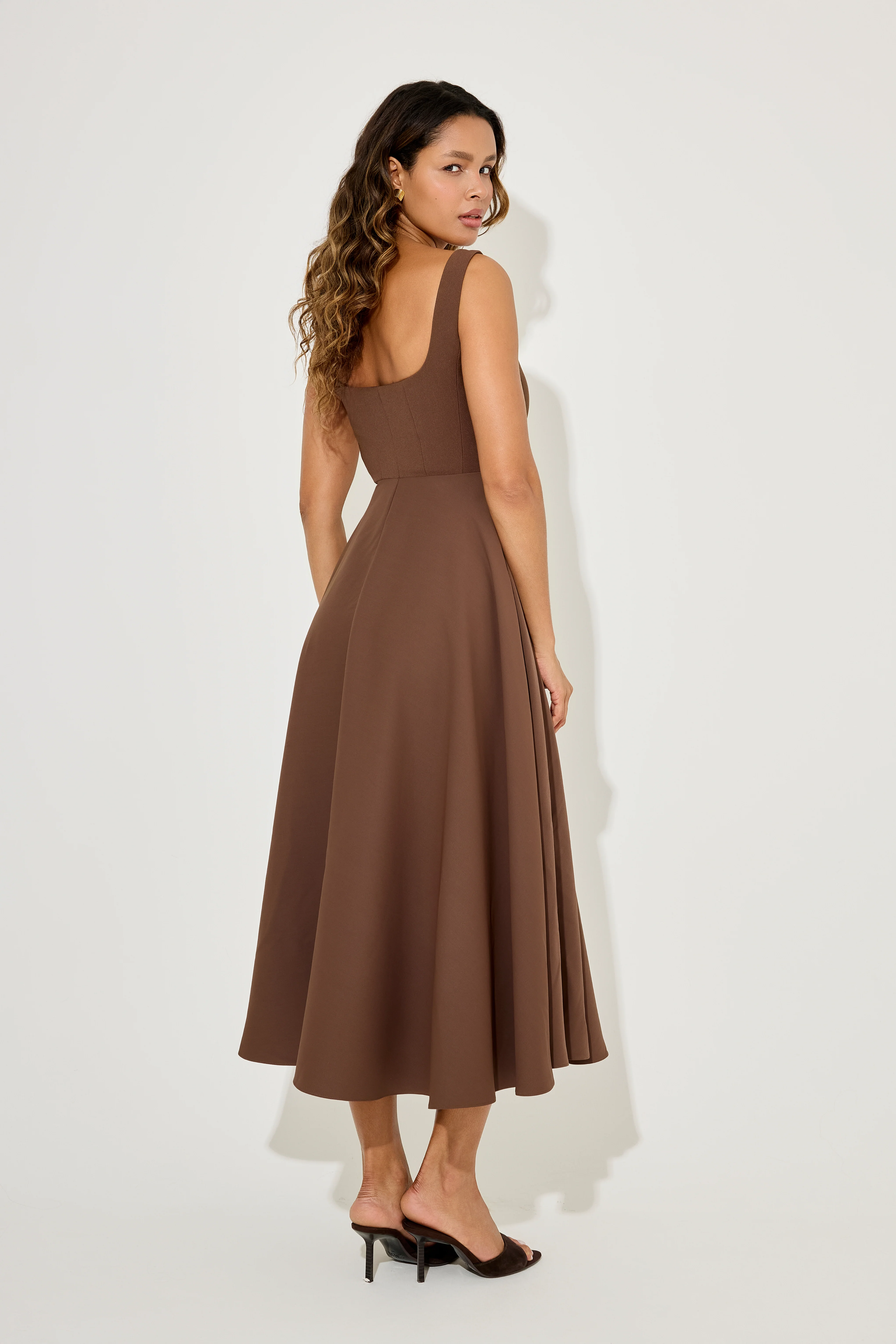 Square Neck Midi Dress - Image 4