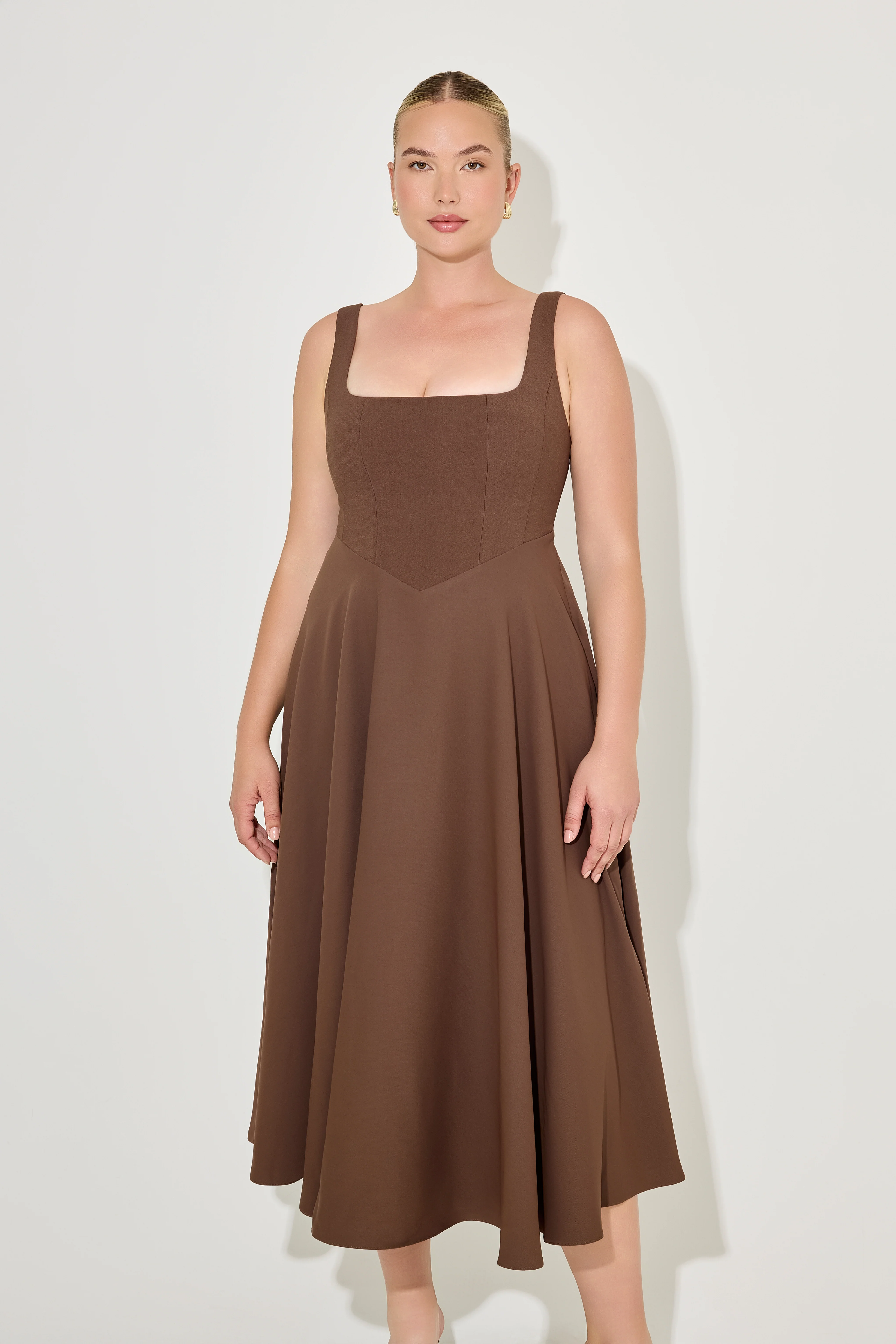 Square Neck Midi Dress - Image 5