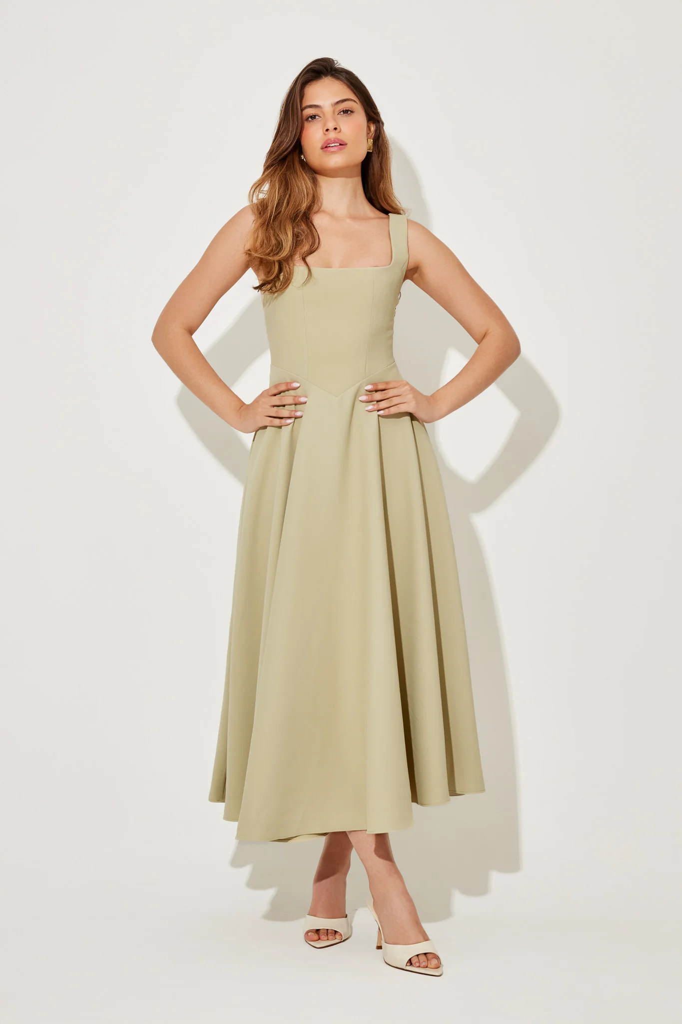 Square Neck Midi Dress - Image 3