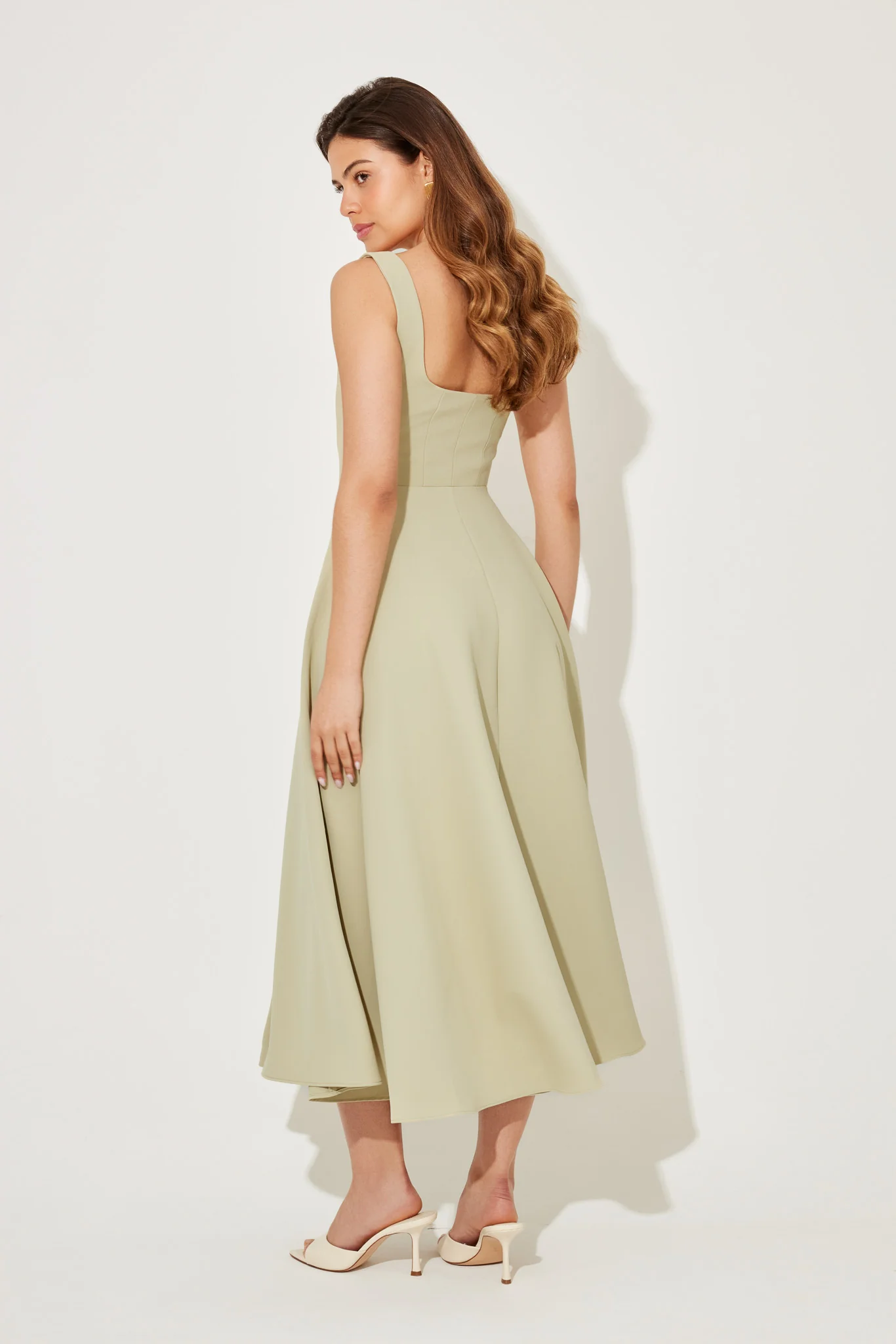 Square Neck Midi Dress - Image 4