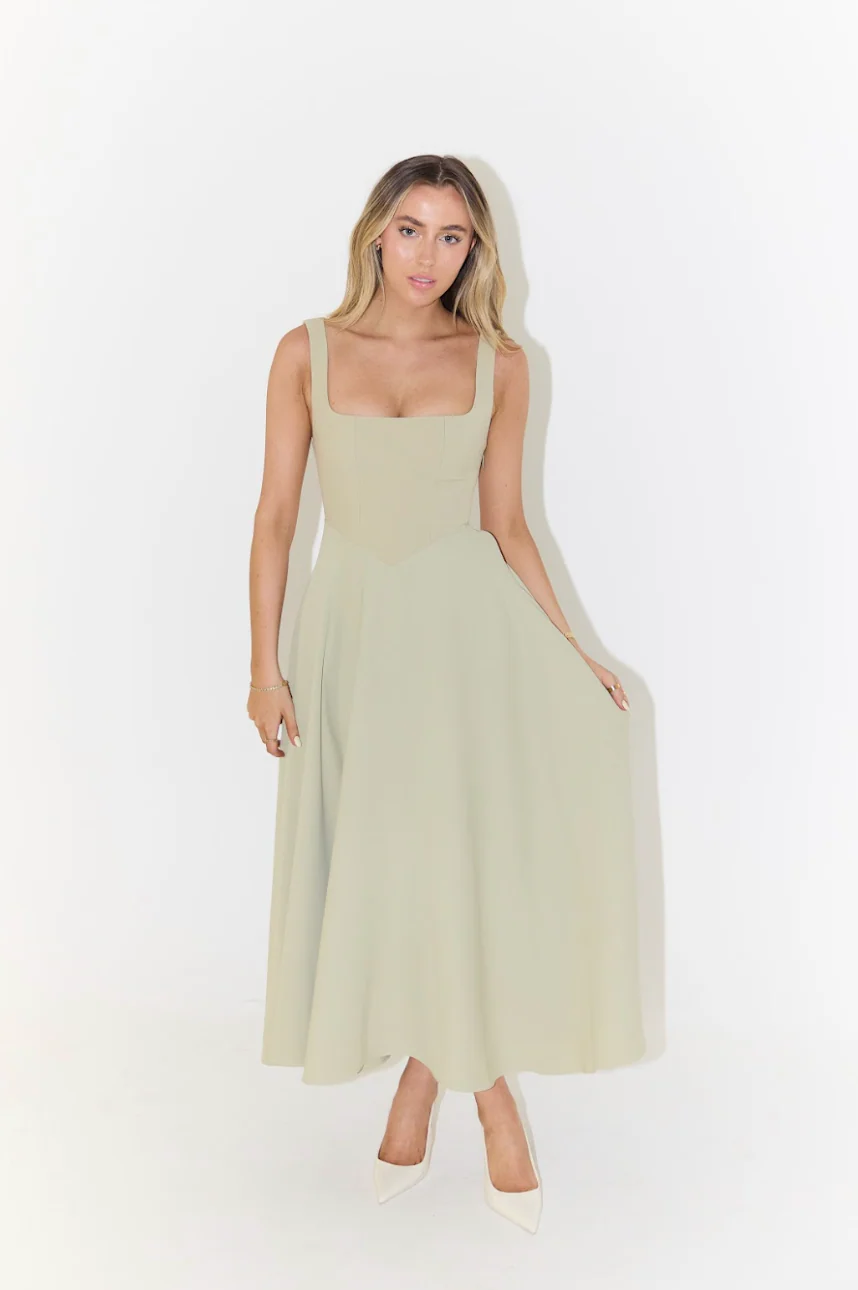 Square Neck Midi Dress - Image 5