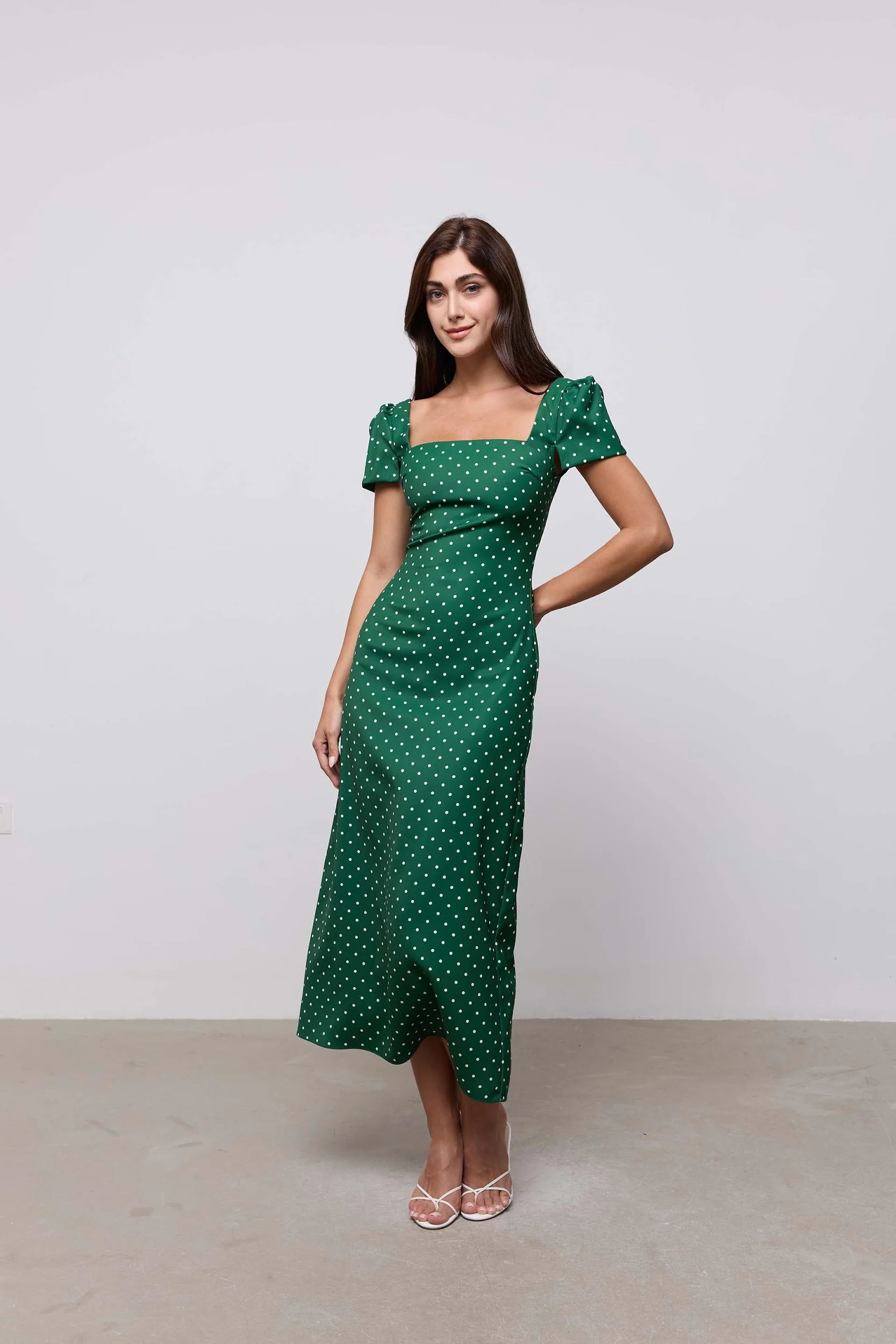 Square Neck Slip Midi Dress - Image 4