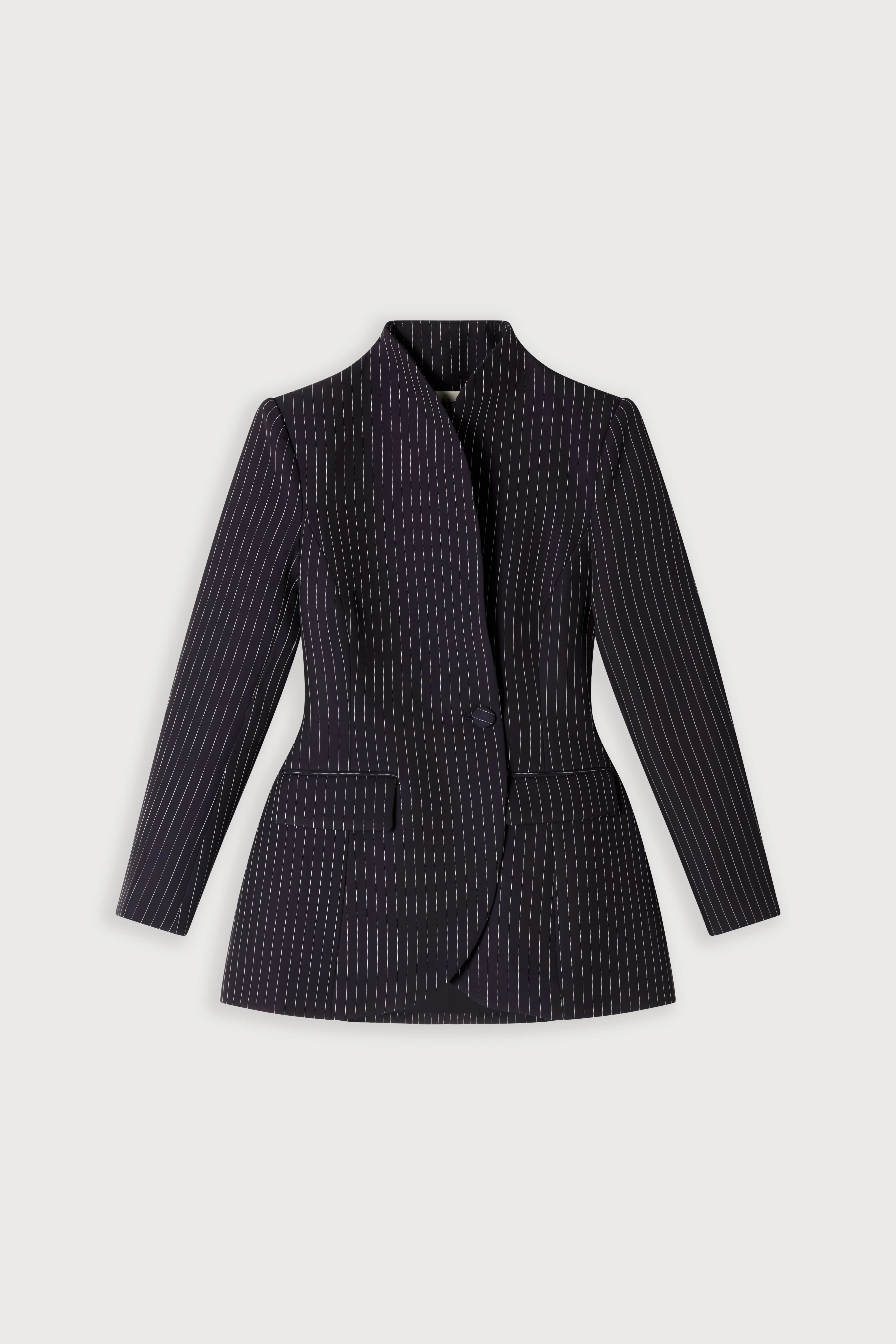 Tailored Pinstripe Blazer - Image 7