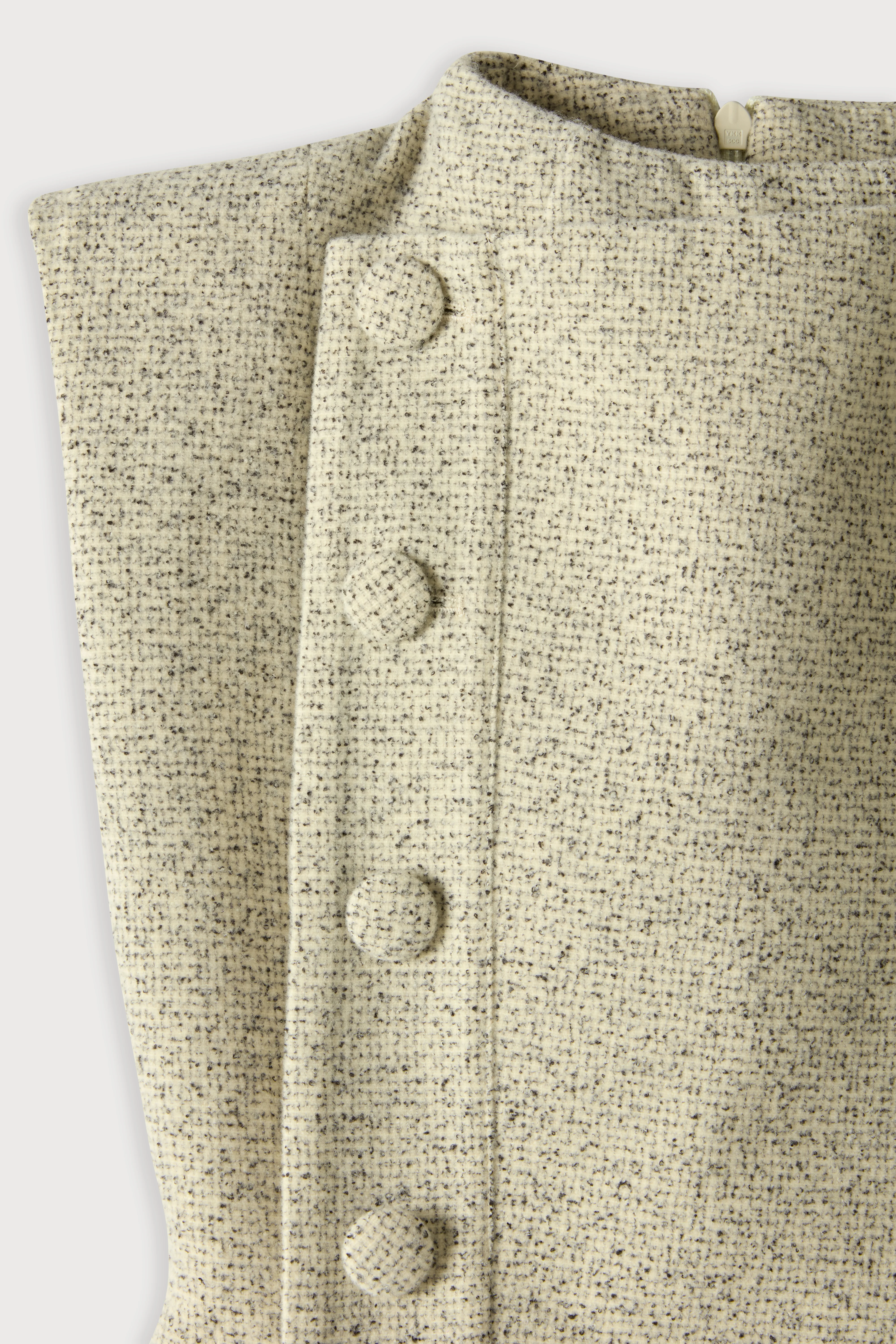 Tweed Button Detail Mini Dress - Image 6