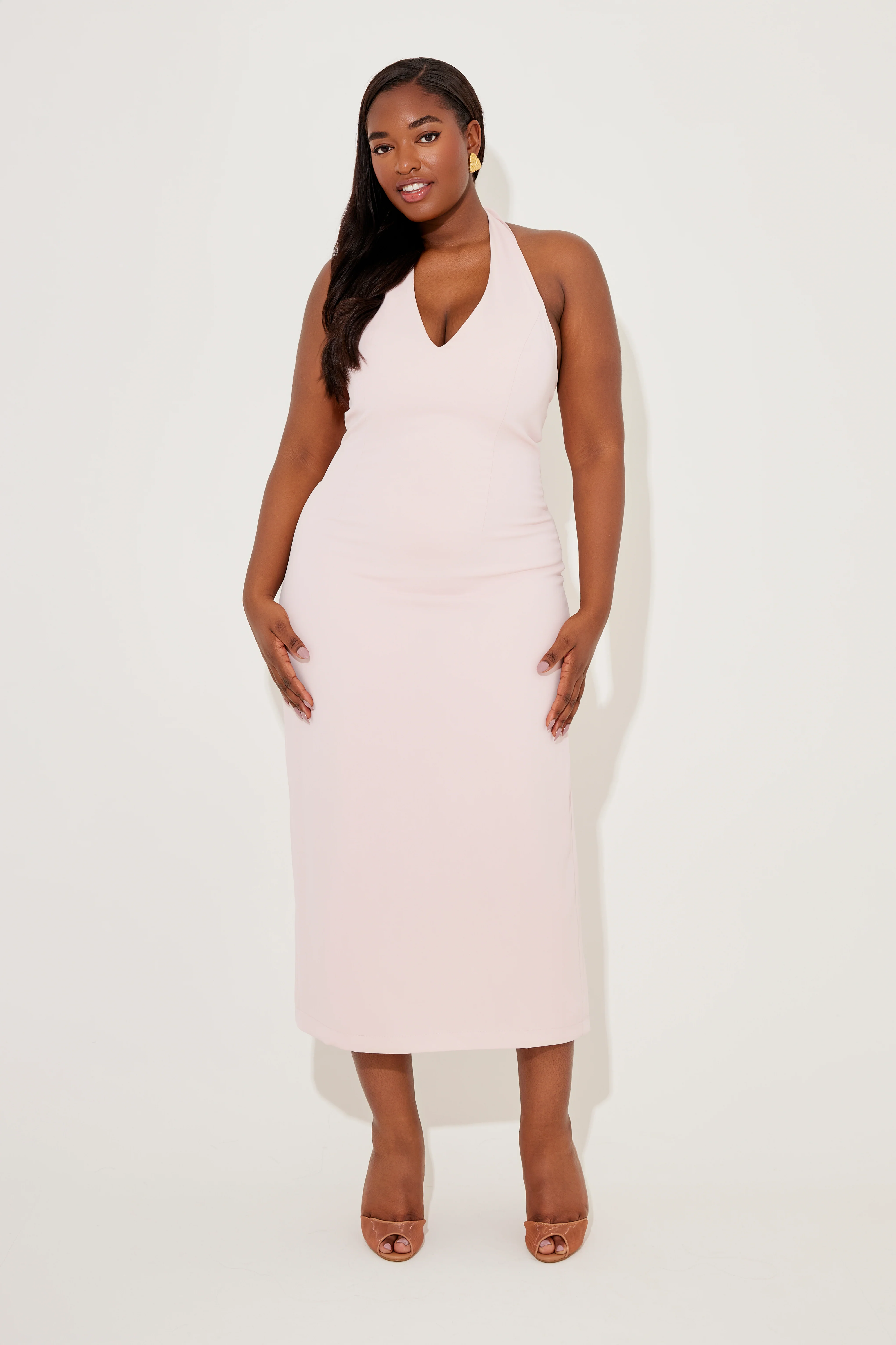 V-Neck Midi Dress - Image 5