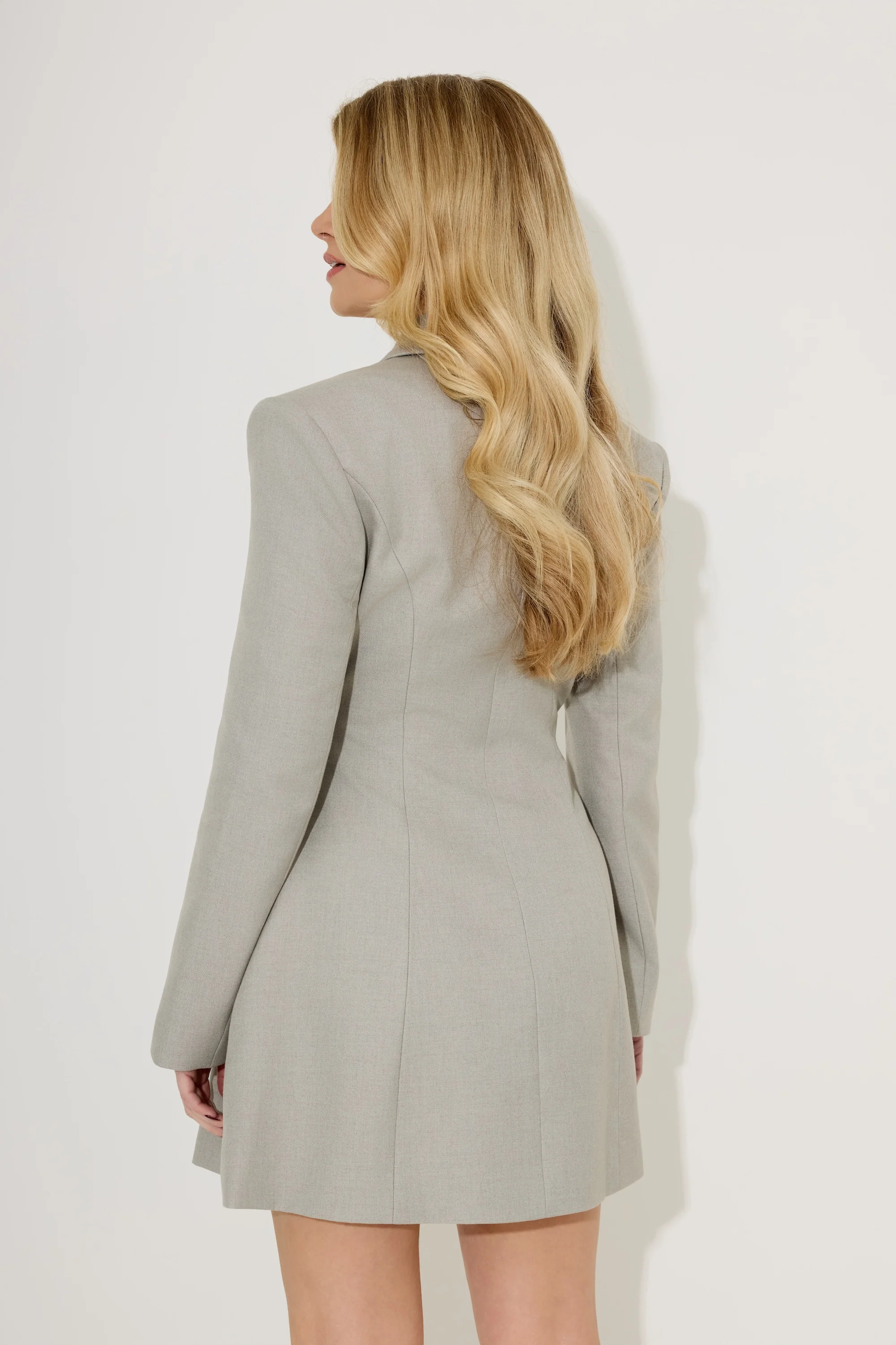 Wool Mix Tailored Blazer Dress - Image 4