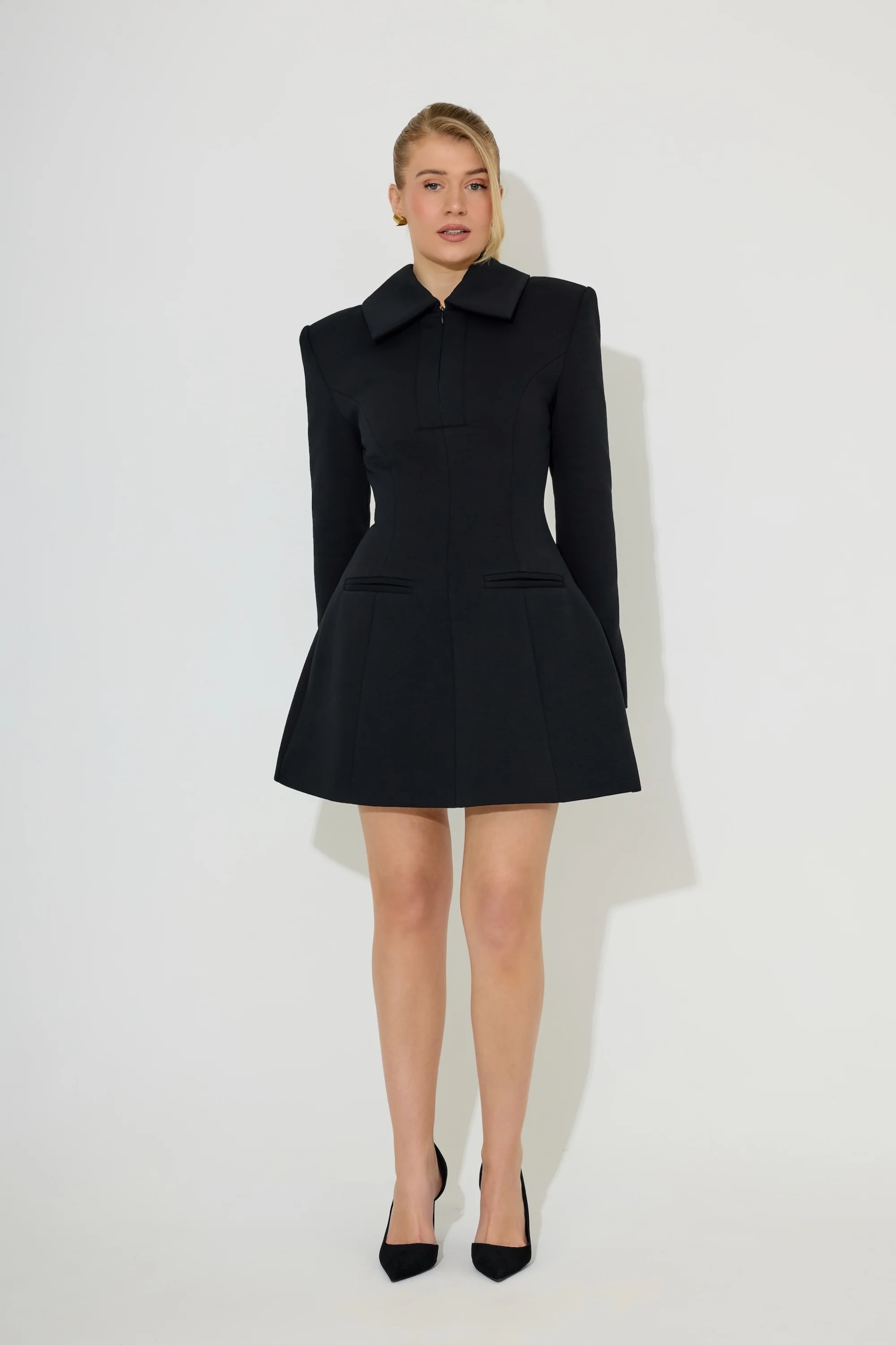 Zip Detail Mini Dress - Image 3